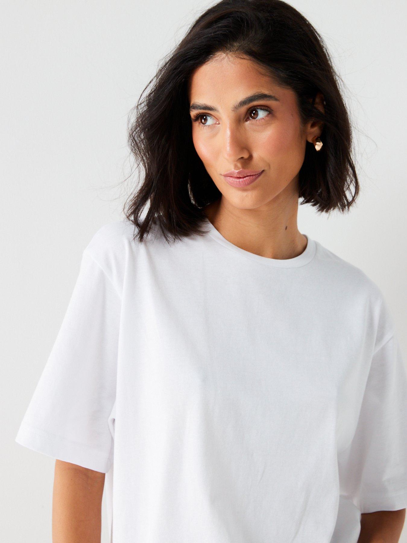 V by Very Essential Oversized T-Shirt - White | Very Ireland