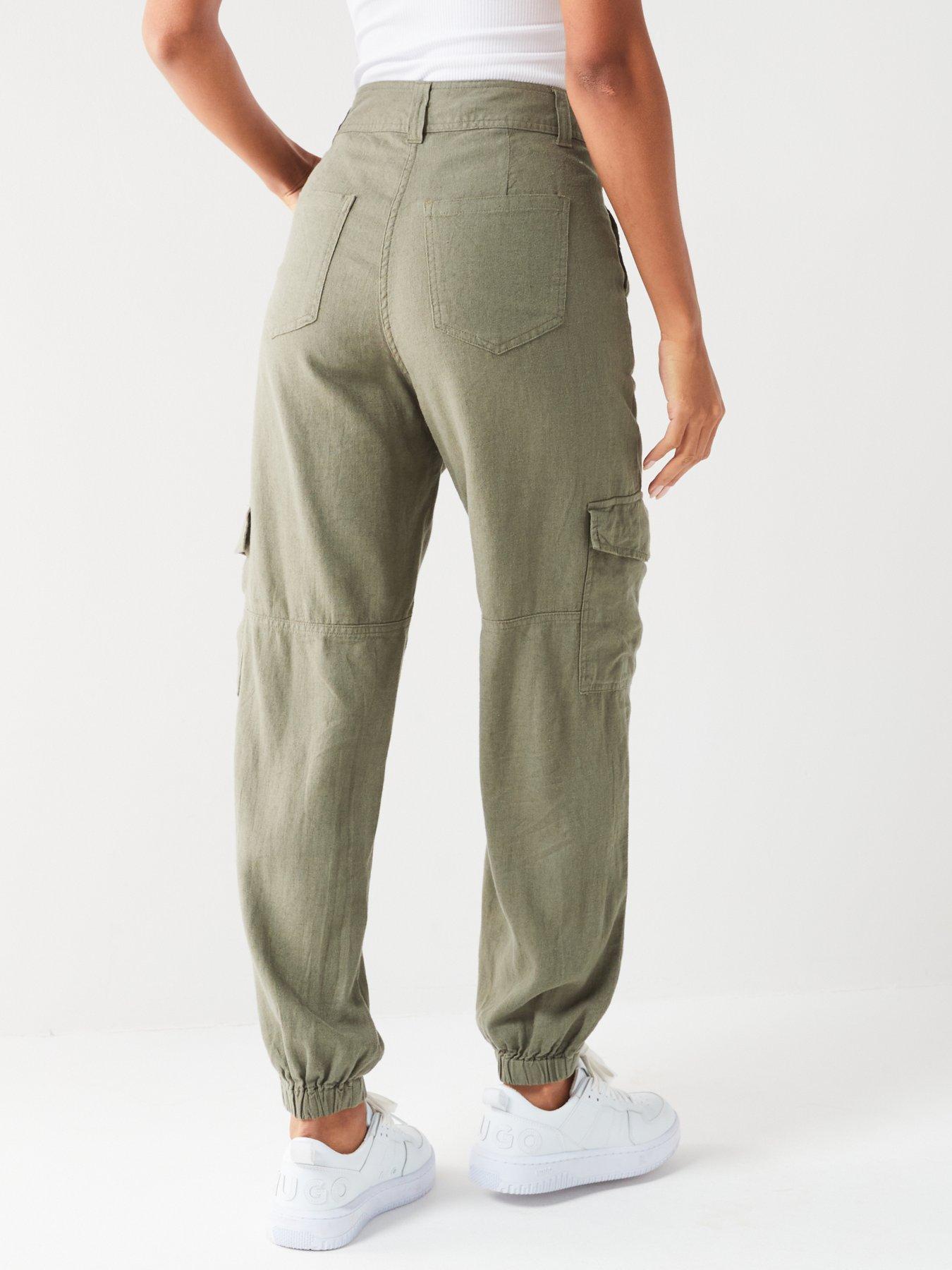 v-by-very-linen-blend-cargonbsptrousers-khakinbspstillFront