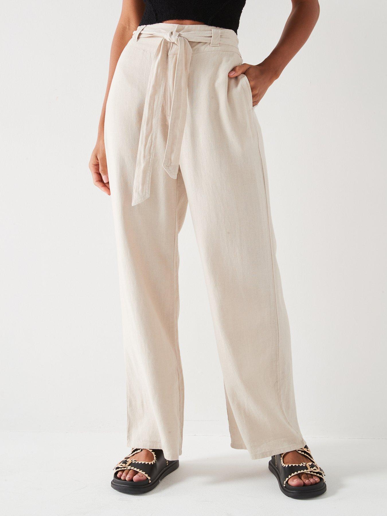 v-by-very-belted-linen-blend-trousers-beige