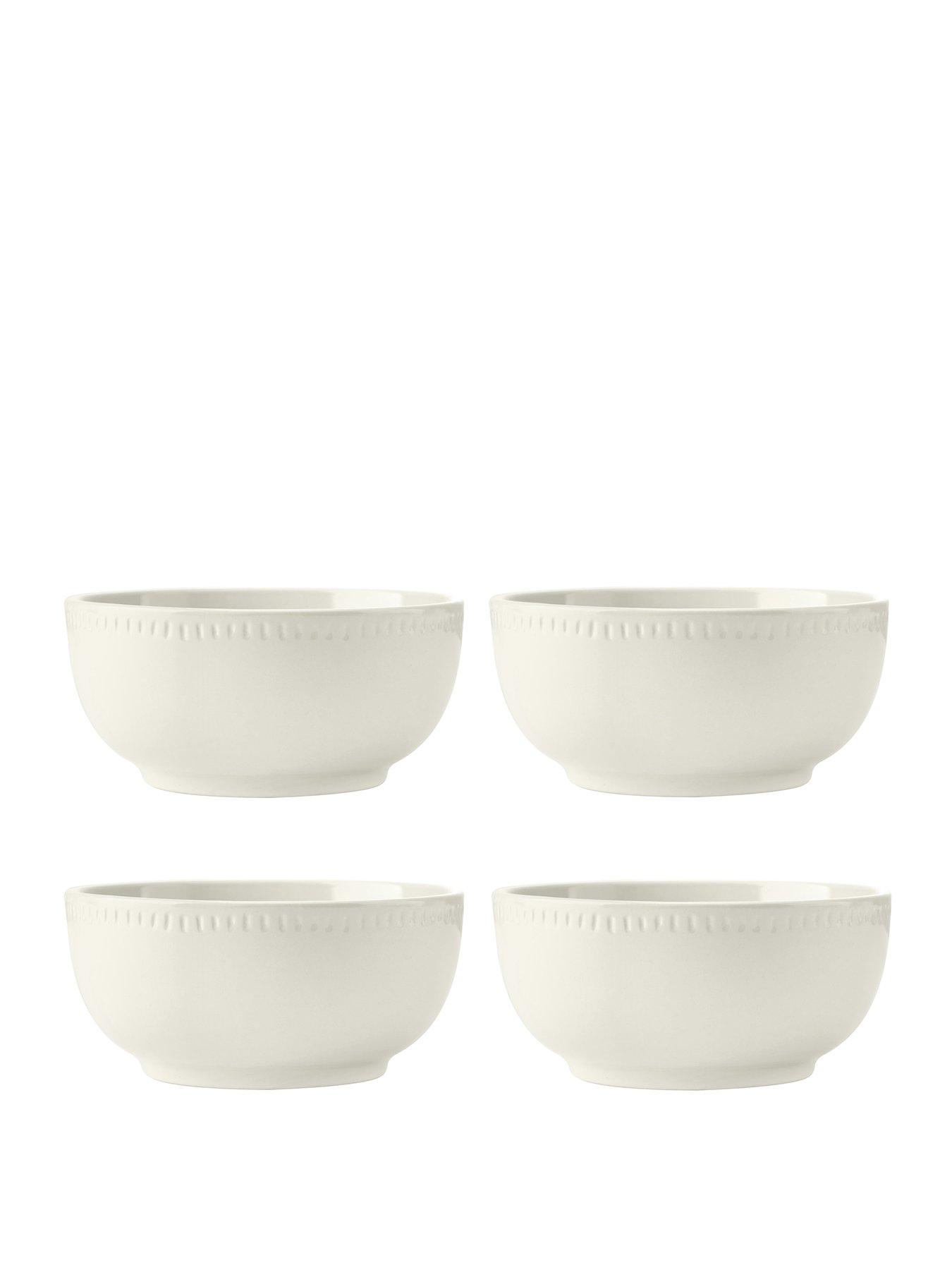 Image 1 of 7 of Mikasa Cranborne Set of 4 Cream Stoneware Cereal Bowls