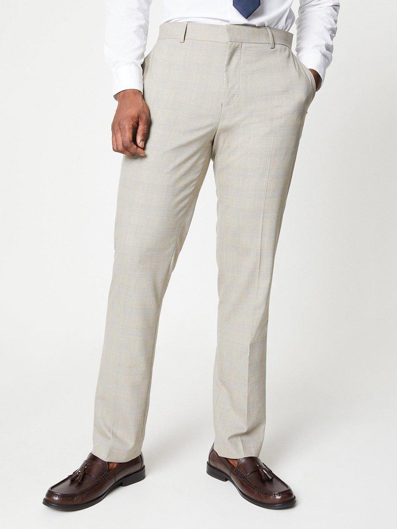 Burton Mens Narrow Stripe Slim Suit Trousers (36S) (Navy) at Amazon Men's  Clothing store