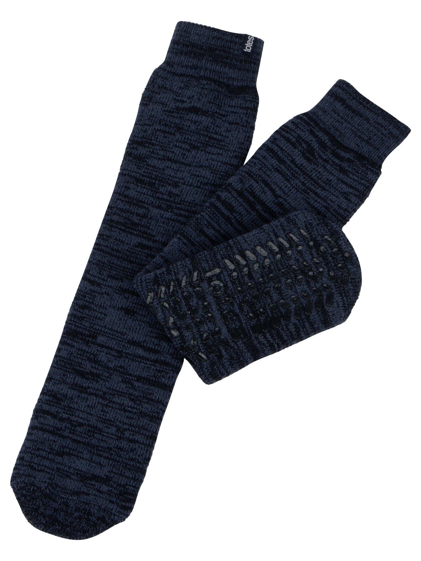 totes-thermal-brushed-original-slipper-socks-navy