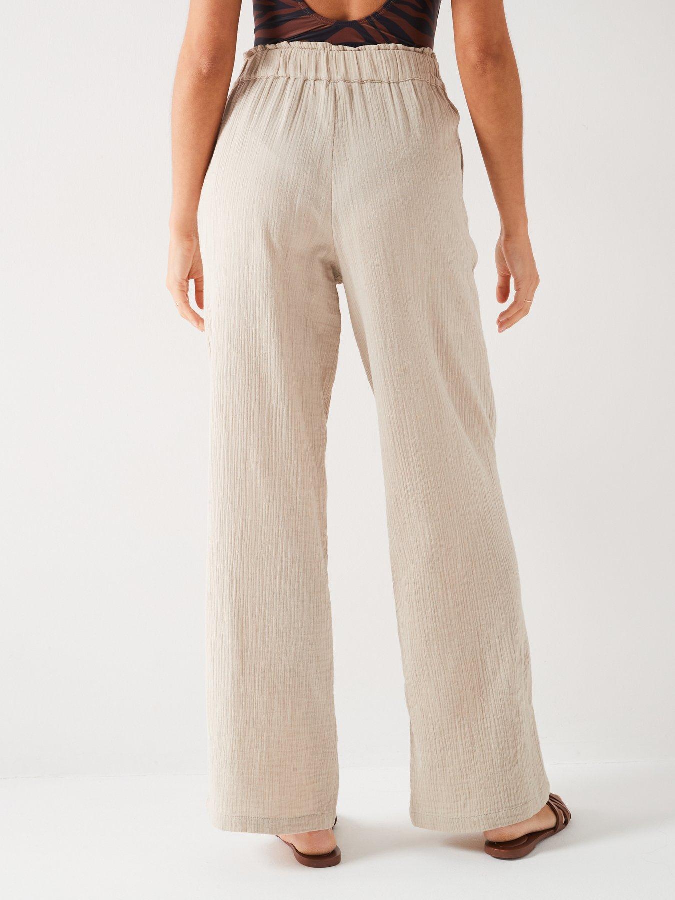 v-by-very-cheesecloth-beach-trouser-beigestillFront