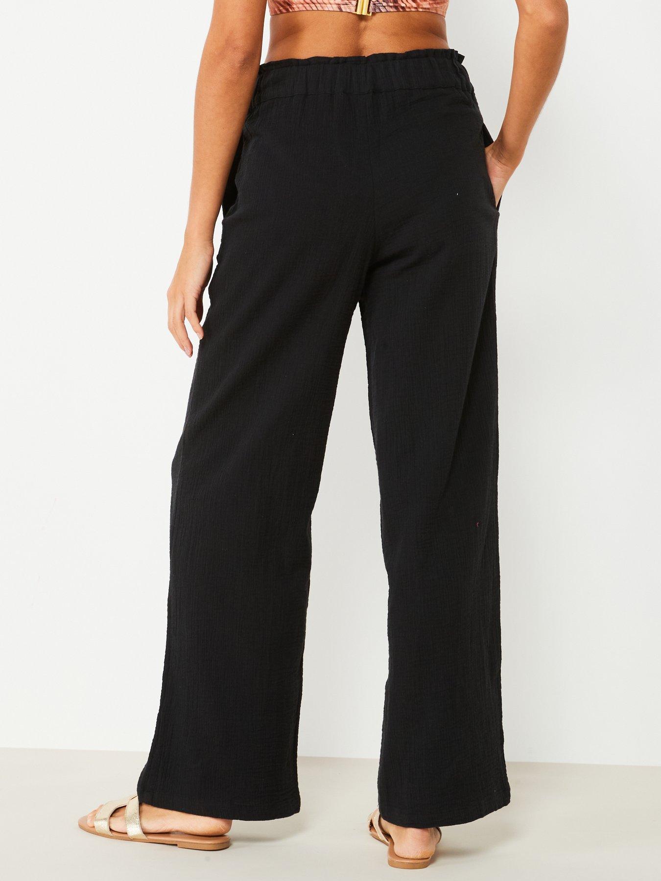 v-by-very-crinkle-beach-trouser-blackstillFront