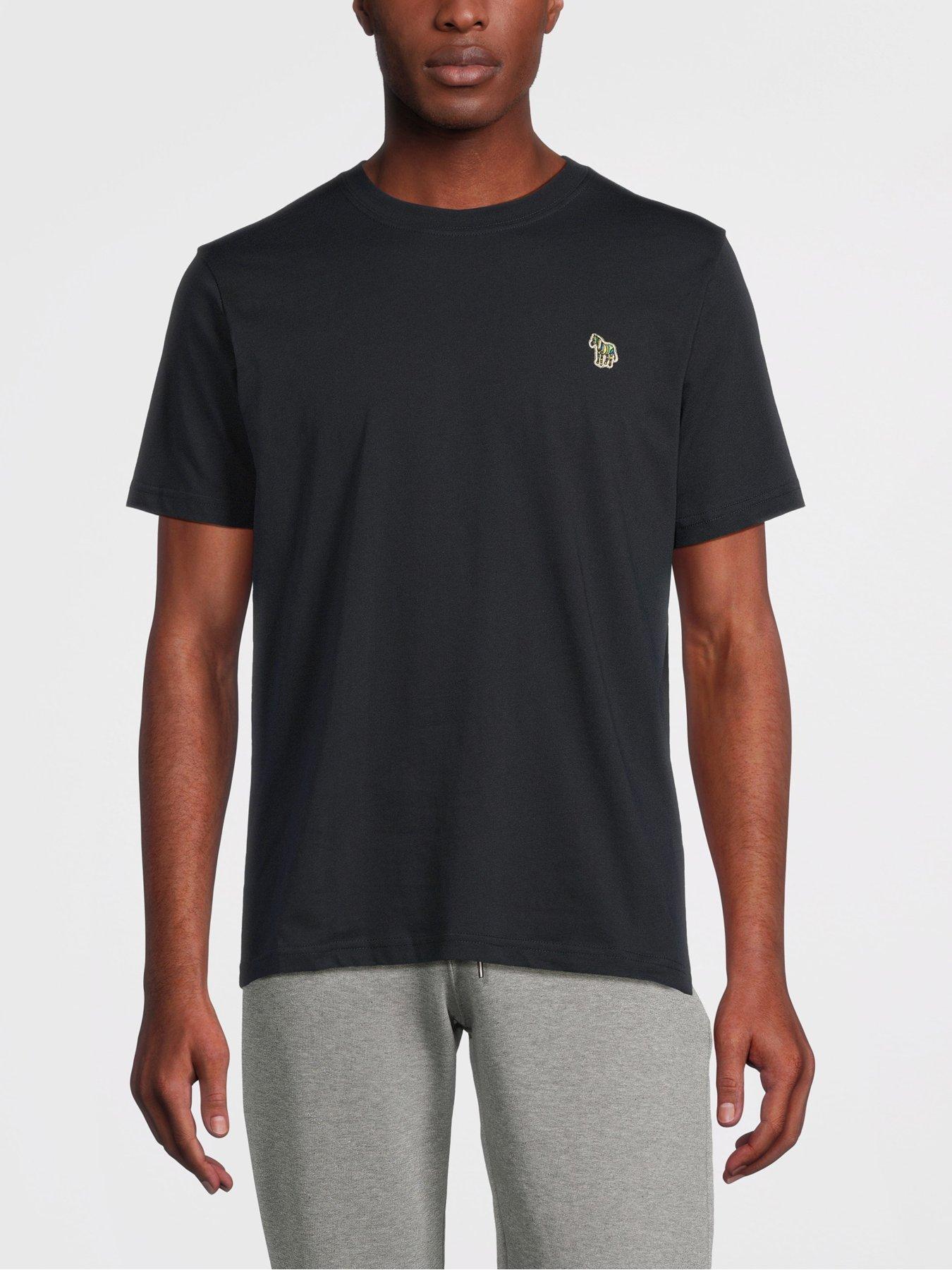 Image 1 of 5 of PS PAUL SMITH Mens Regular Fit Zebra Logo T-Shirt - Black