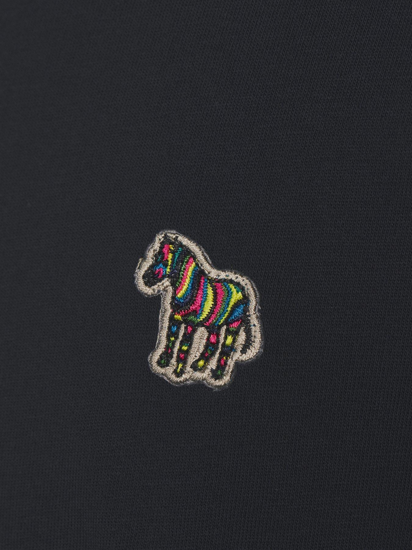 Image 5 of 5 of PS PAUL SMITH Mens Regular Fit Zebra Logo T-Shirt - Black