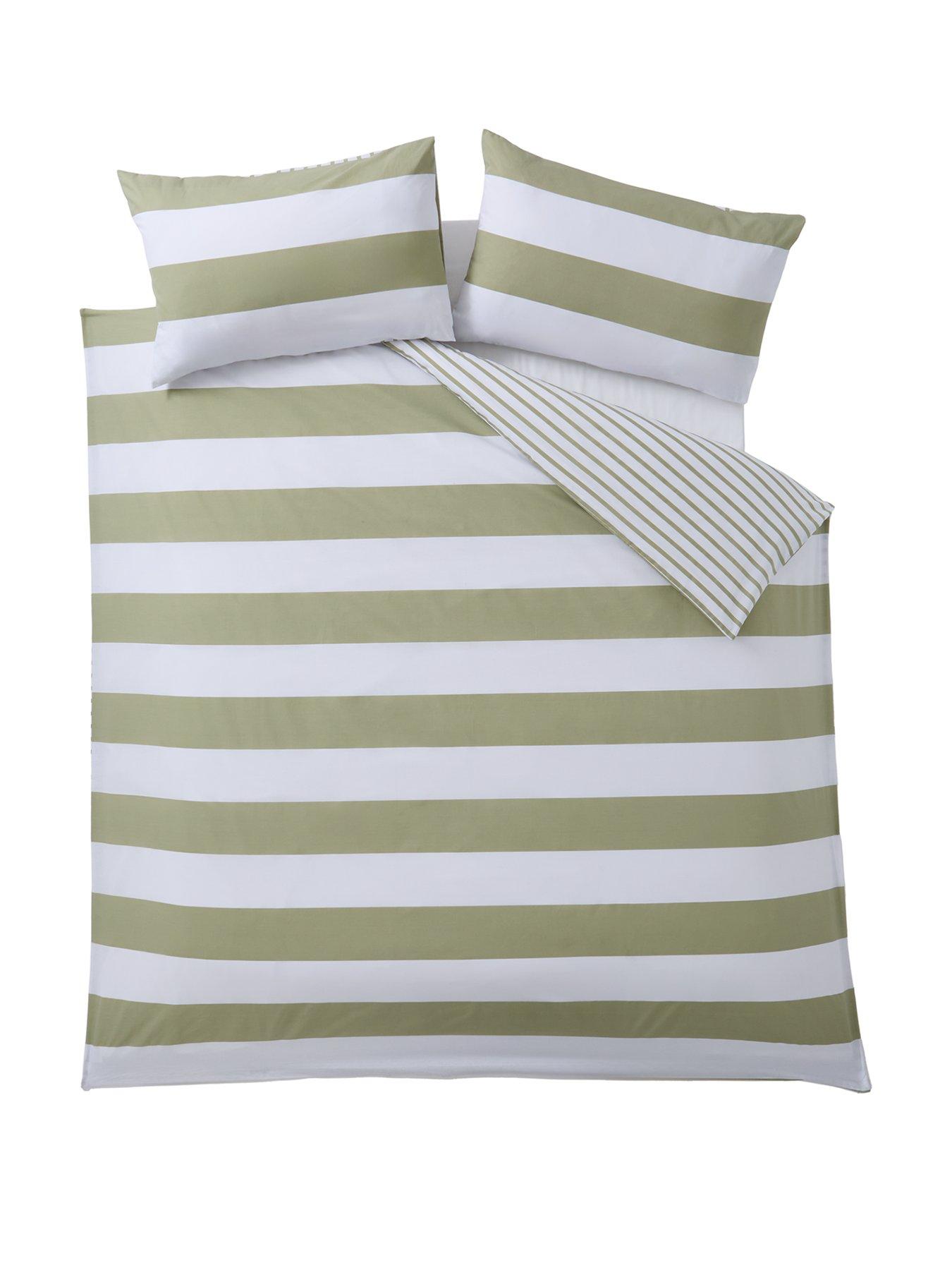 everyday-modern-stripe-duvet-cover-set-greenwhitestillFront