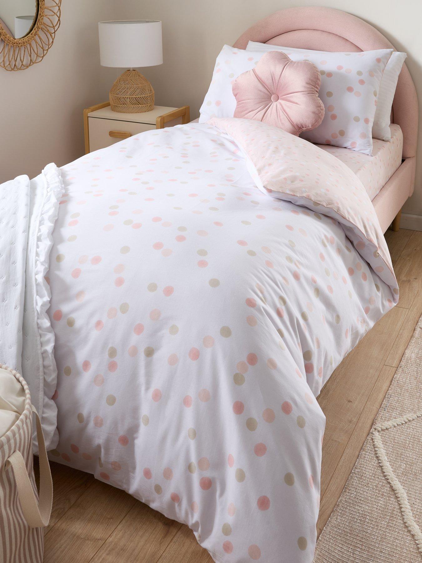 very-home-dotty-kids-duvet-cover-set-blush