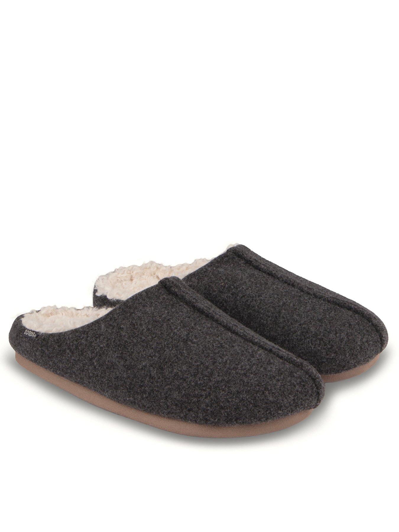 TOTES Icon Felted Warm Lining Mule Slippers Grey Very Ireland