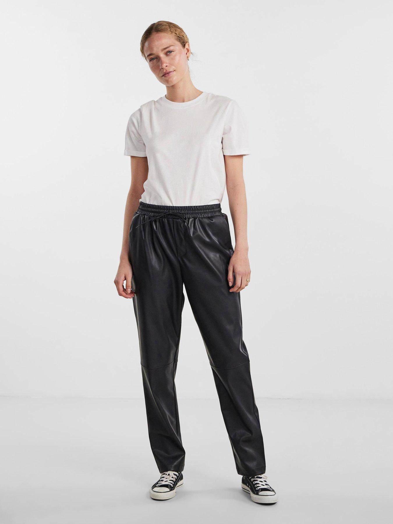 pieces-selma-faux-leather-high-waist-tapered-pant-blackback