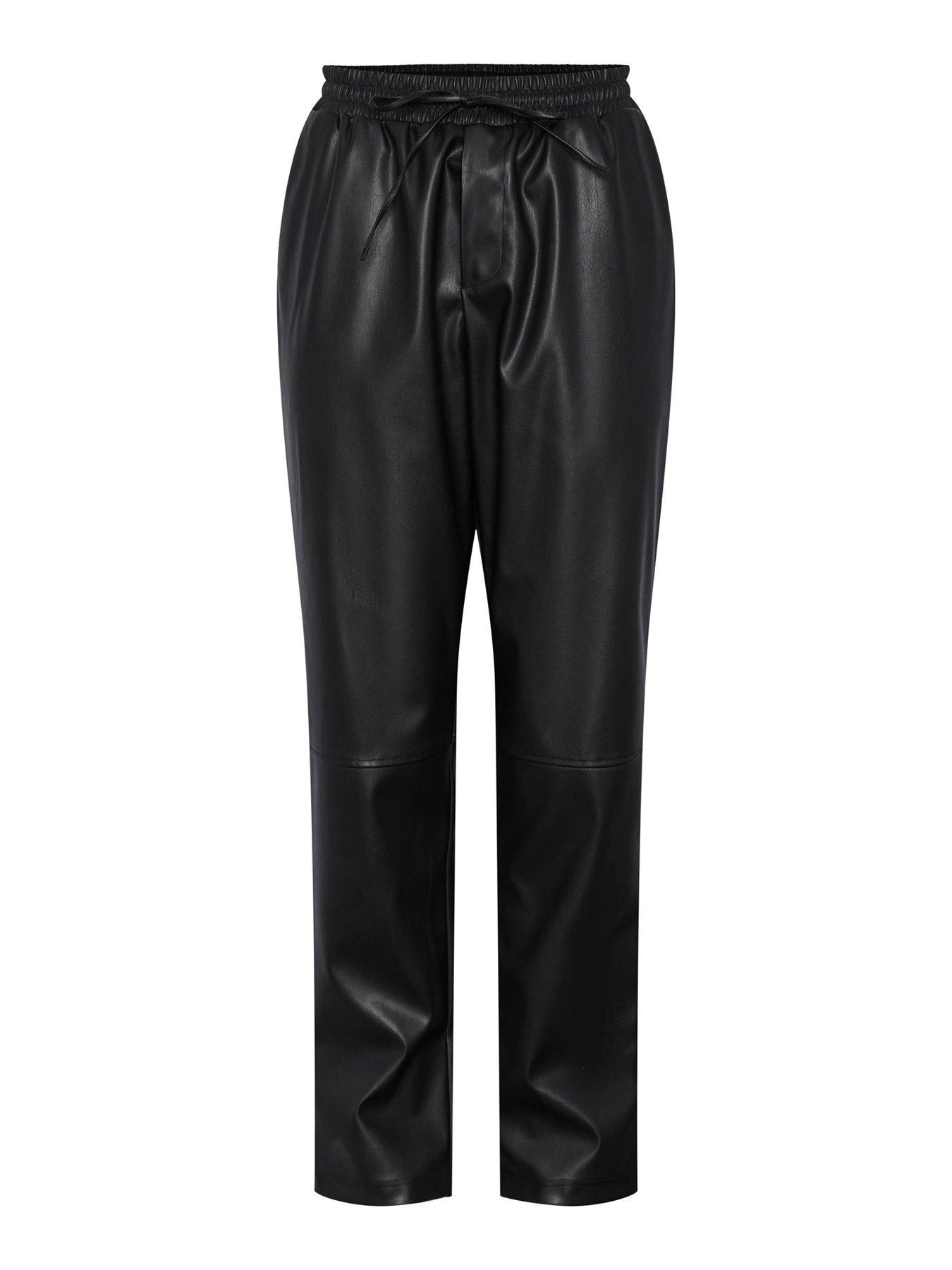 pieces-selma-faux-leather-high-waist-tapered-pant-blackdetail