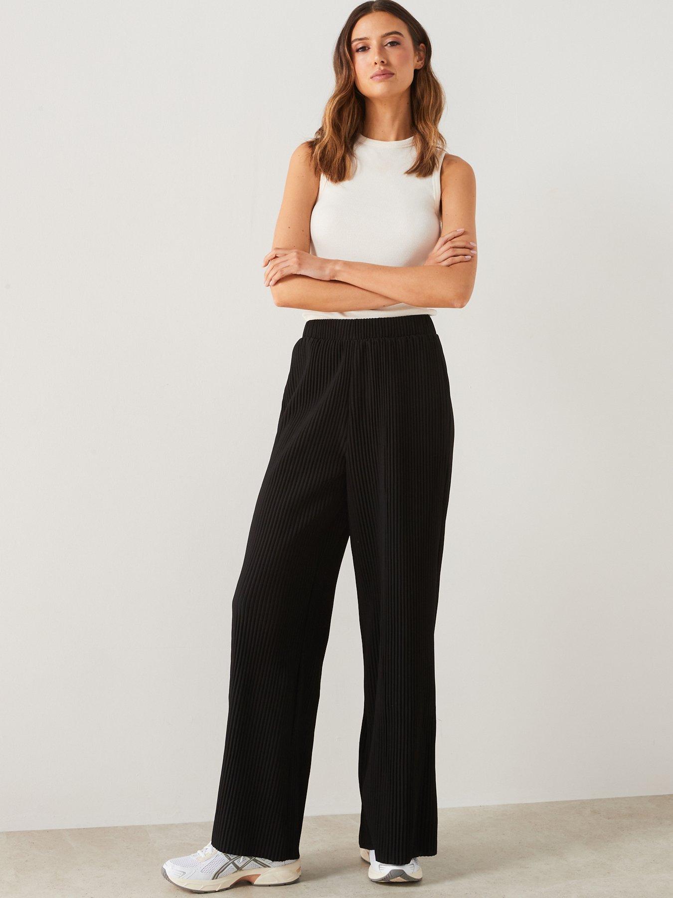 pieces-high-waist-jersey-trouser-blackoutfit