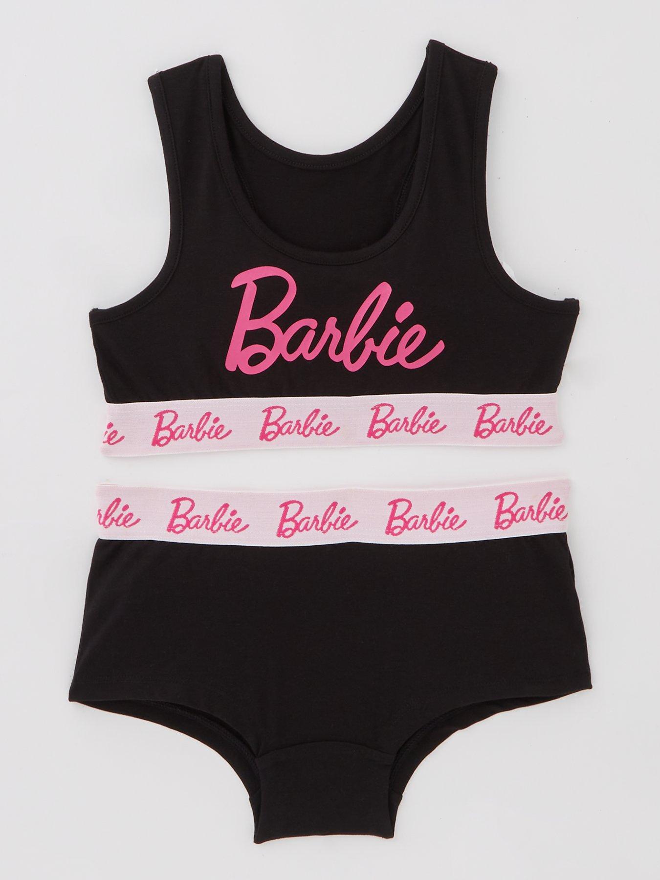 barbie-older-girl-2-piece-crop-top-and-knicker-set-black