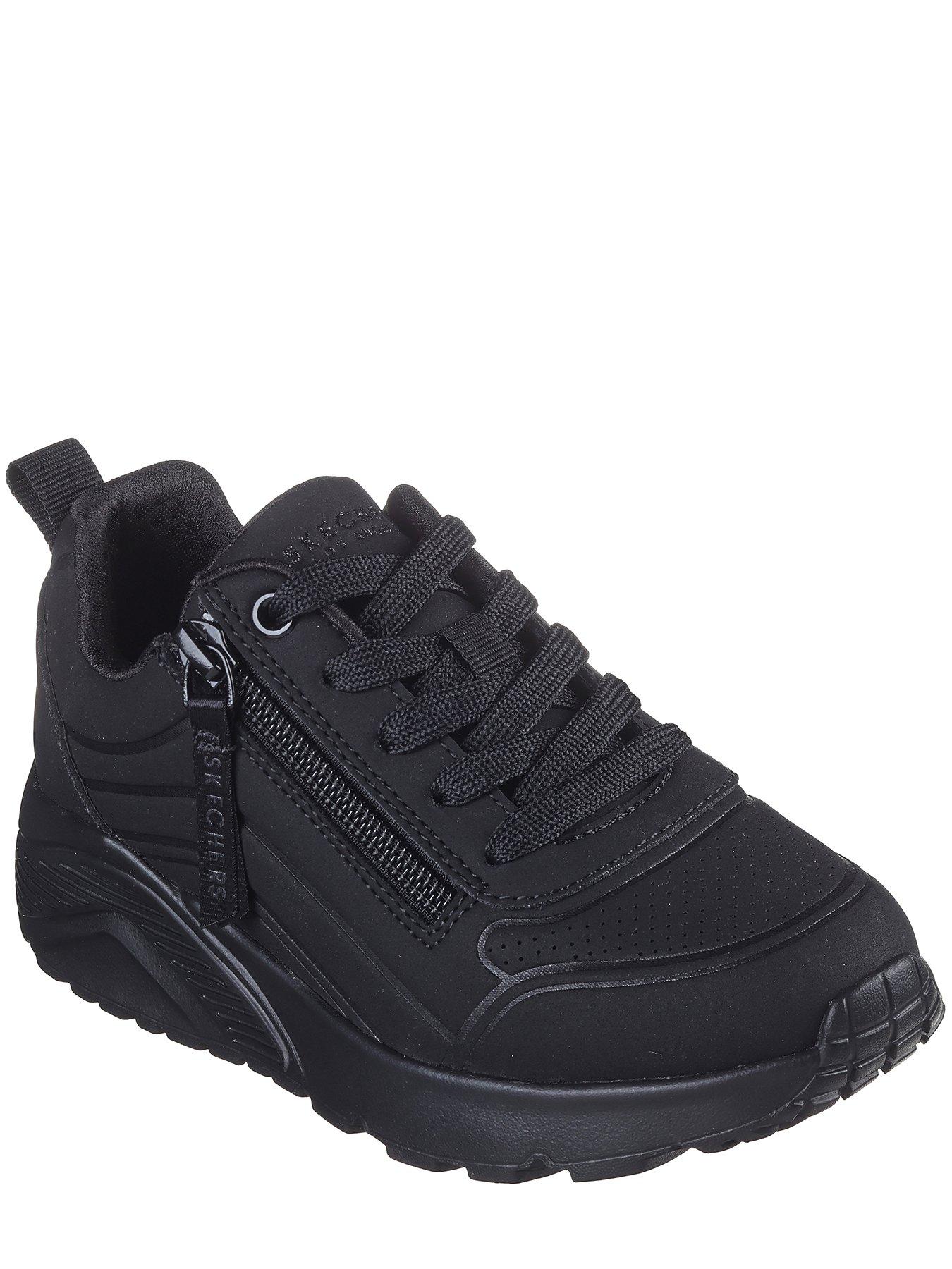 skechers-girls-uno-lite-trainer-blackstillFront