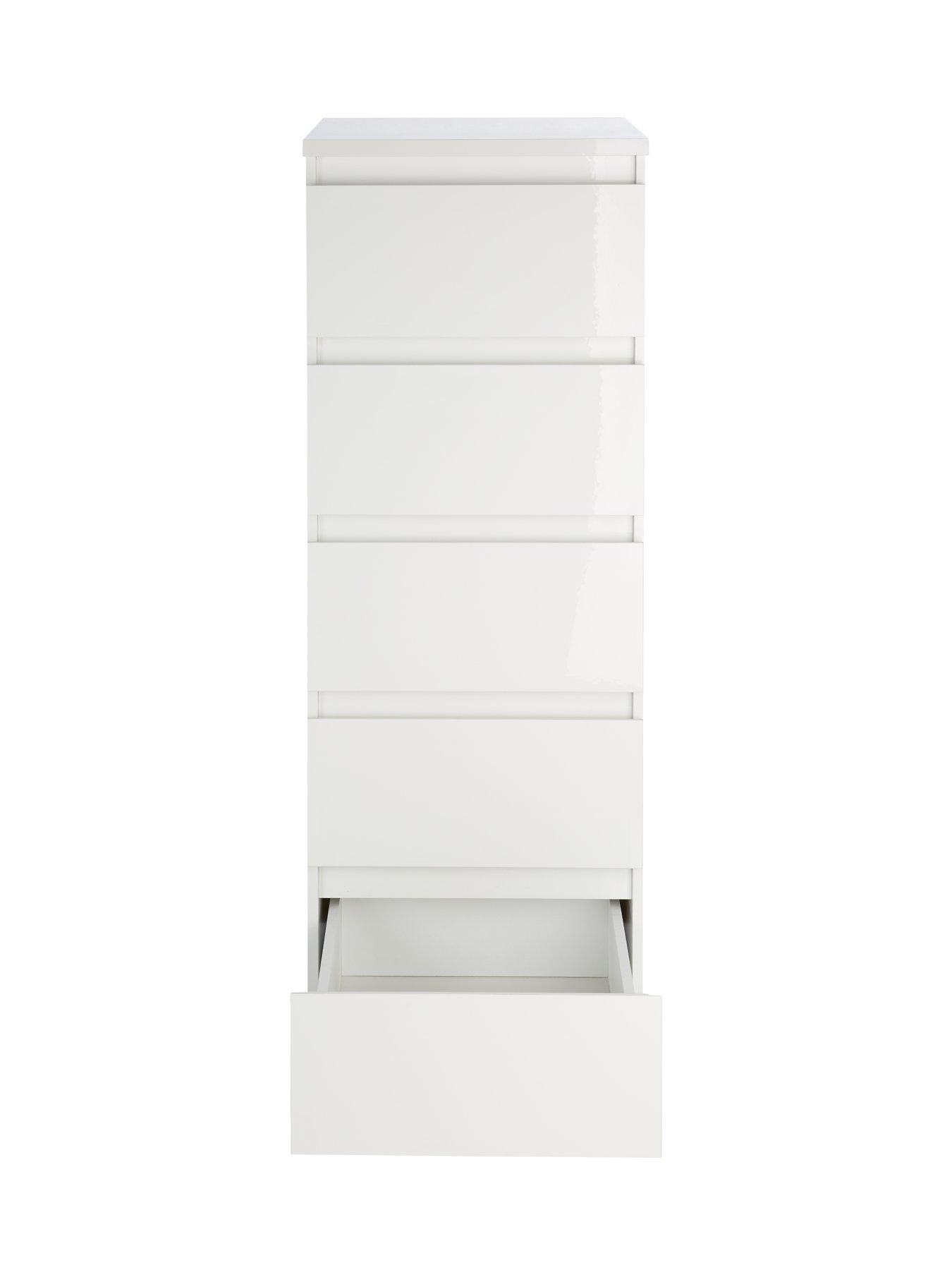 very-home-layton-gloss-5-drawer-narrow-chest-white-fscreg-certifiedoutfit