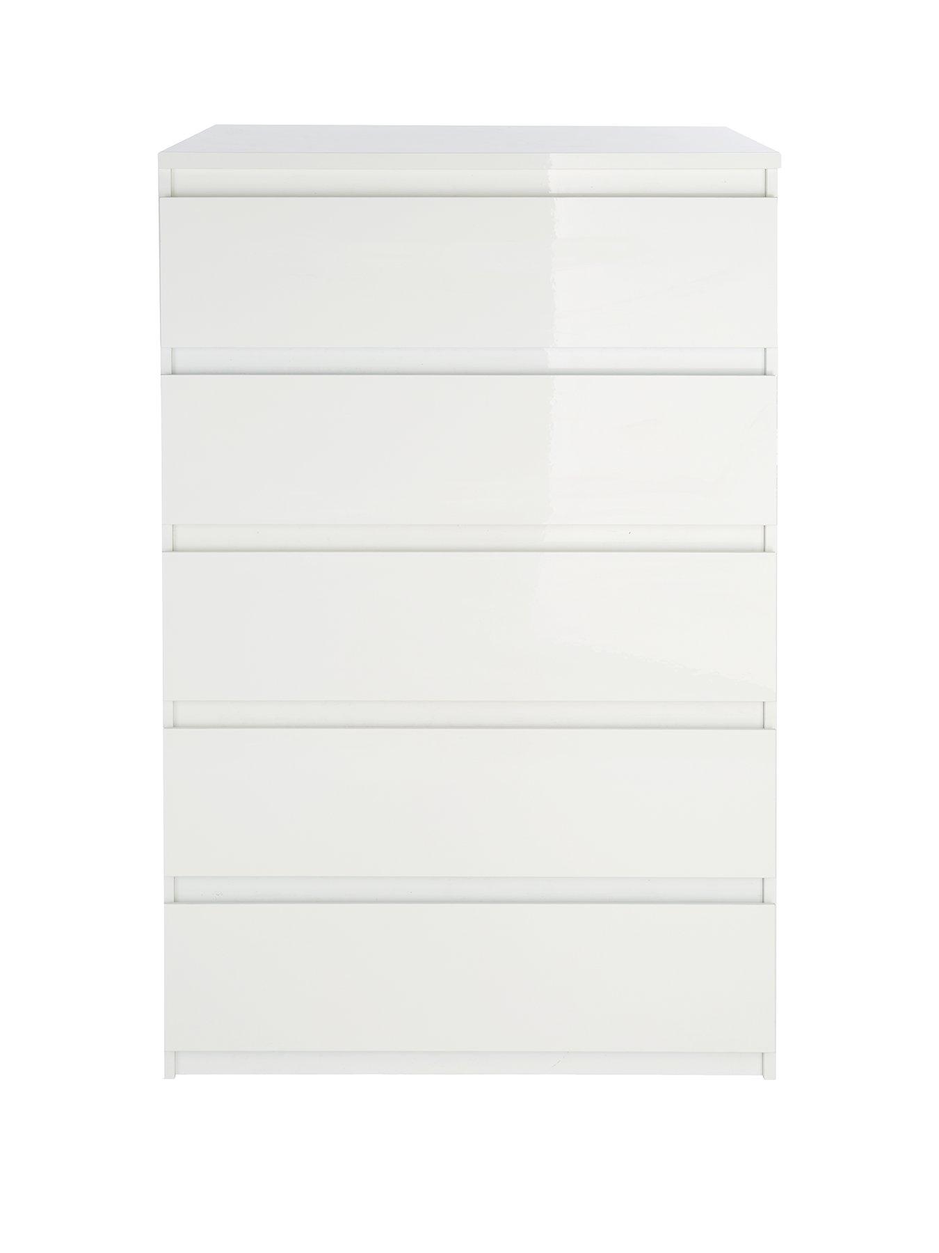 very-home-layton-gloss-5-drawer-chestnbsp--white-fscreg-certifiedstillFront