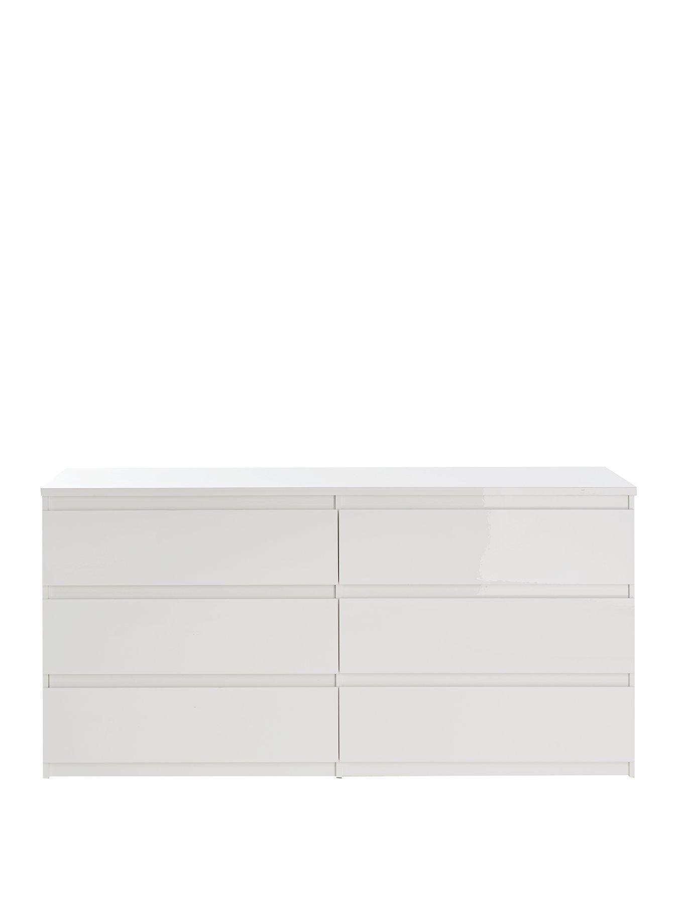 very-home-layton-gloss-6-drawer-chestnbsp--white-fscreg-certifiedstillFront