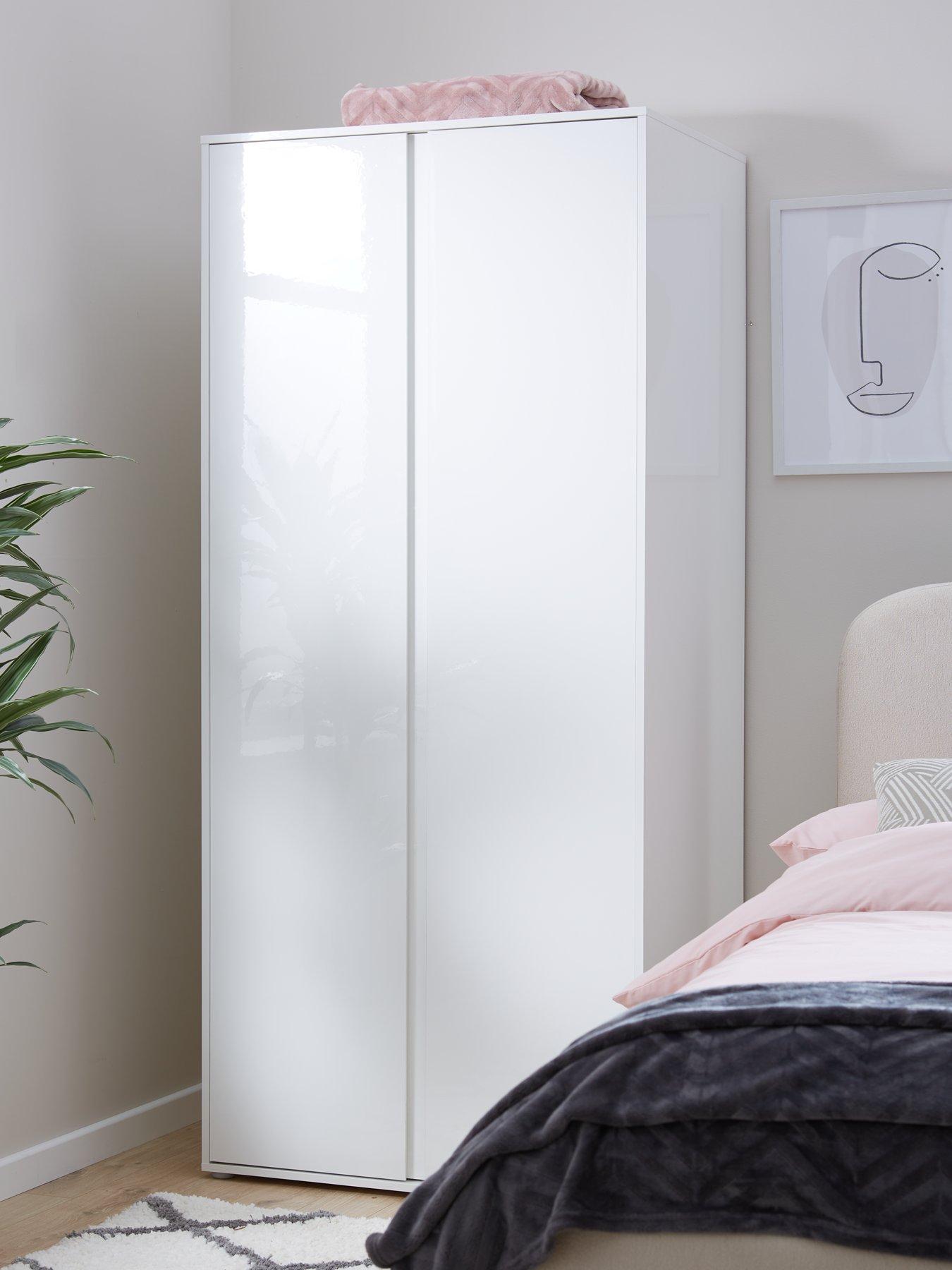 The Very Collection Layton Gloss 2 Door Wardrobe - White - FSC® Certified