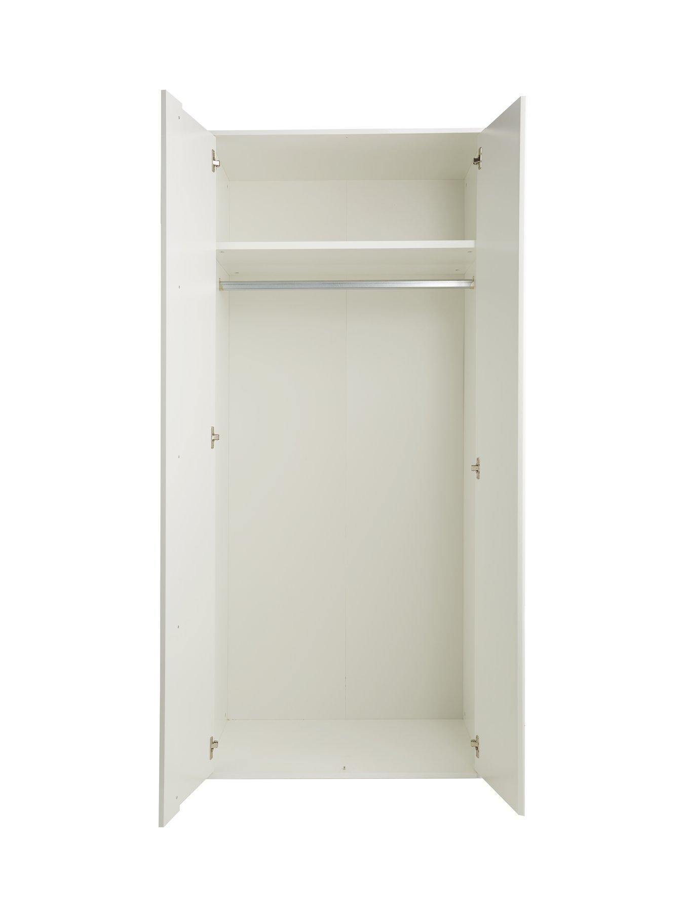 Image 4 of 6 of Very Home Layton Gloss 2 Door Wardrobe&nbsp;- White - FSC&reg; Certified