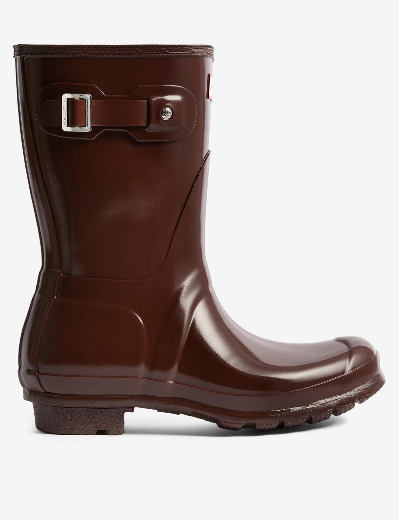 hunter-womens-original-short-gloss-boot-brown-bolt