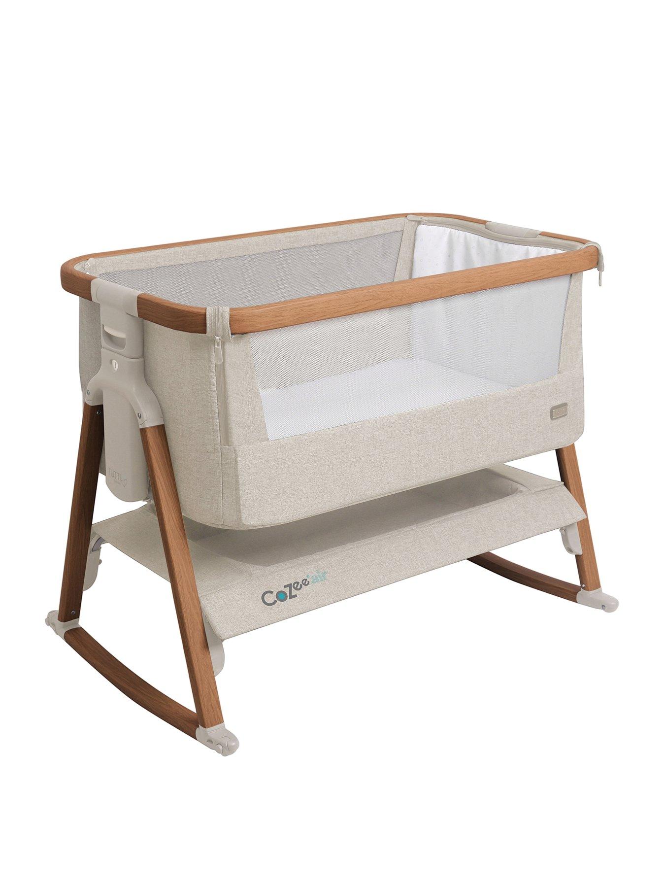 tutti-bambini-cozee-air-bedside-crib-scandinavian-walnutecrustillFront