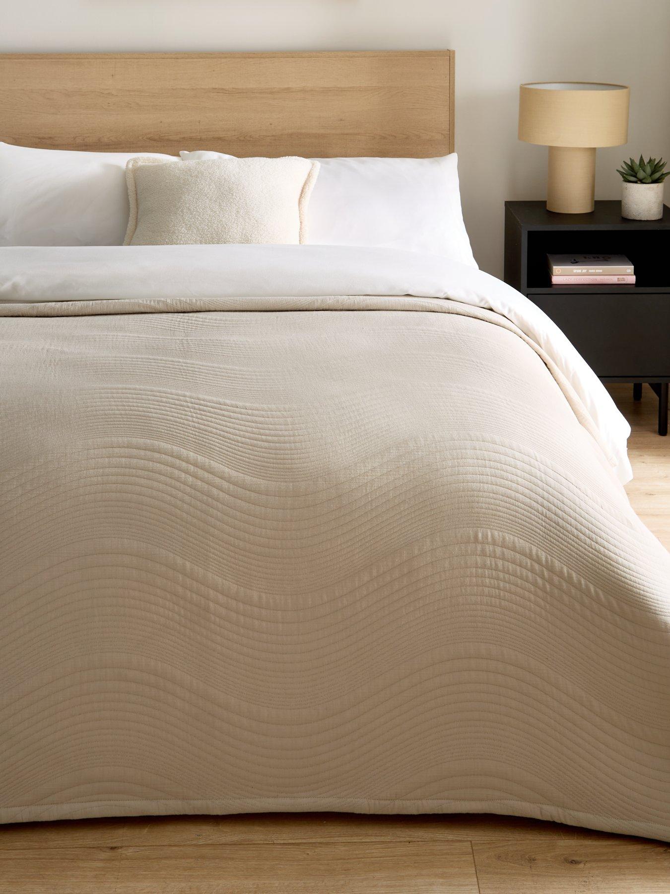 very-home-quilted-wave-bedspread-throw-natural