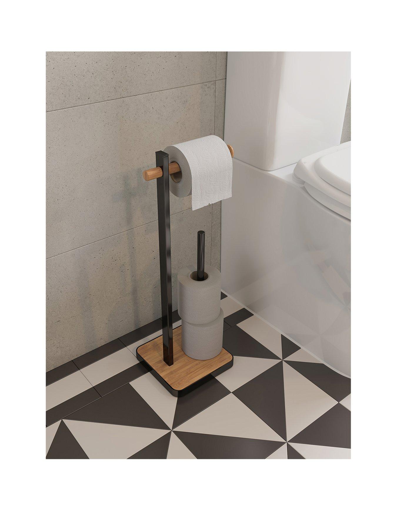 Brabantia Mindset Black Metal Toilet Butler Toilet Paper Holder and Brush +  Reviews