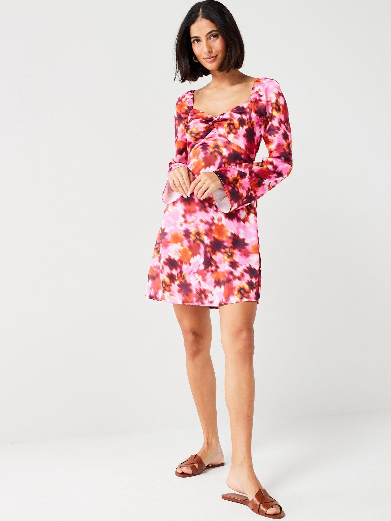 v-by-very-twist-front-mini-dress-pinkback