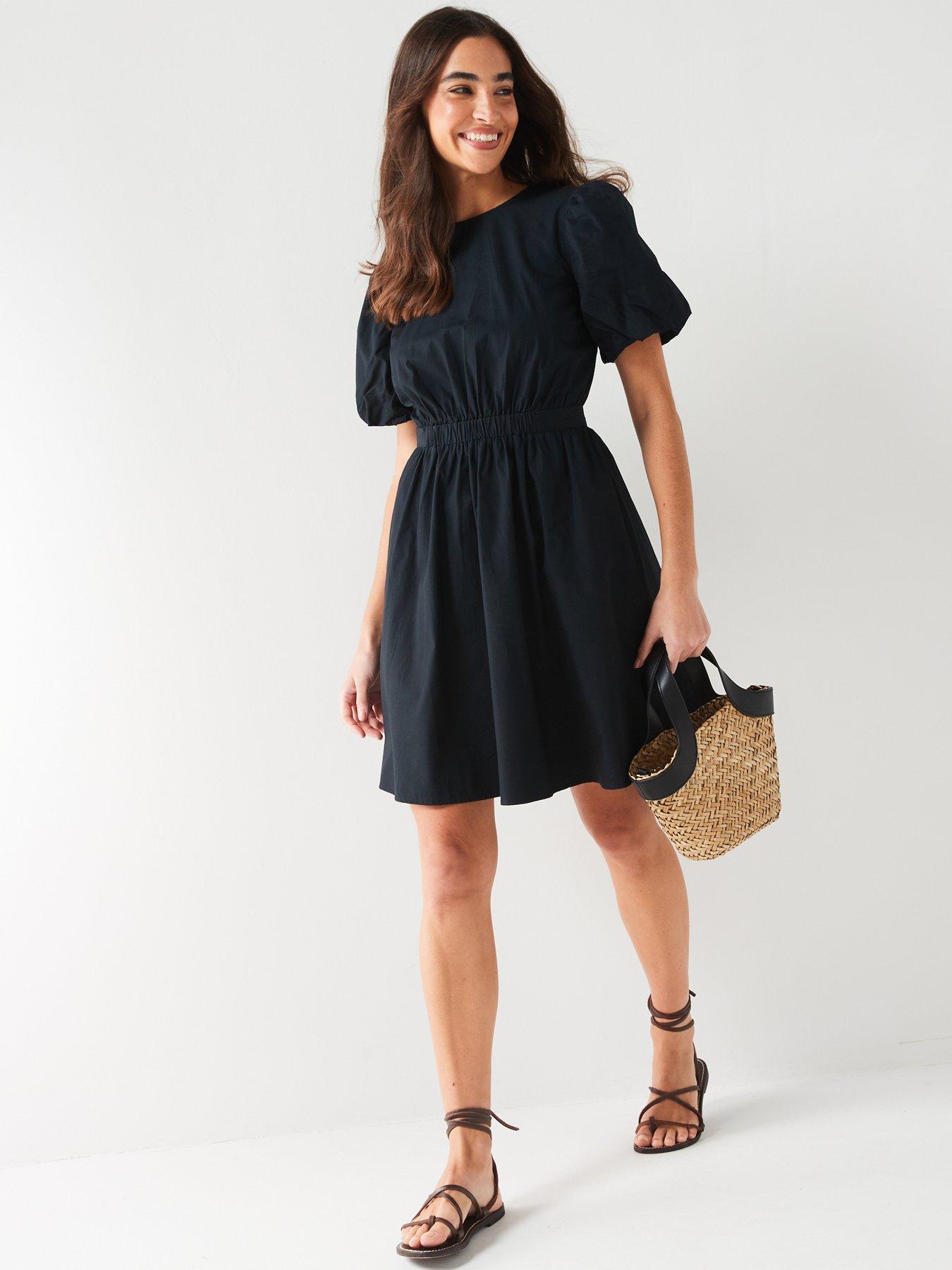 v-by-very-puff-sleevenbspmini-dress-blackback