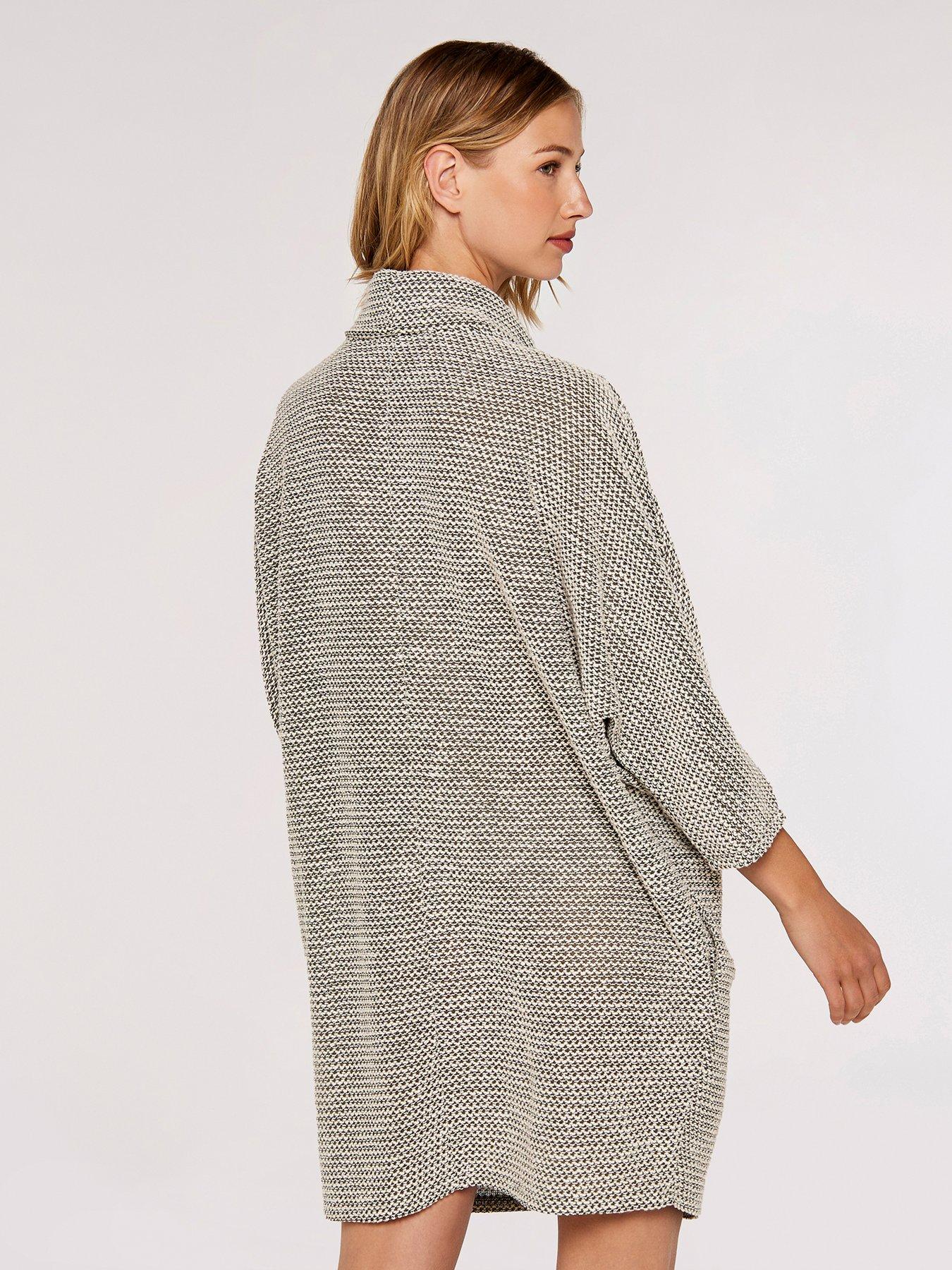 Mock neck boucle coat store