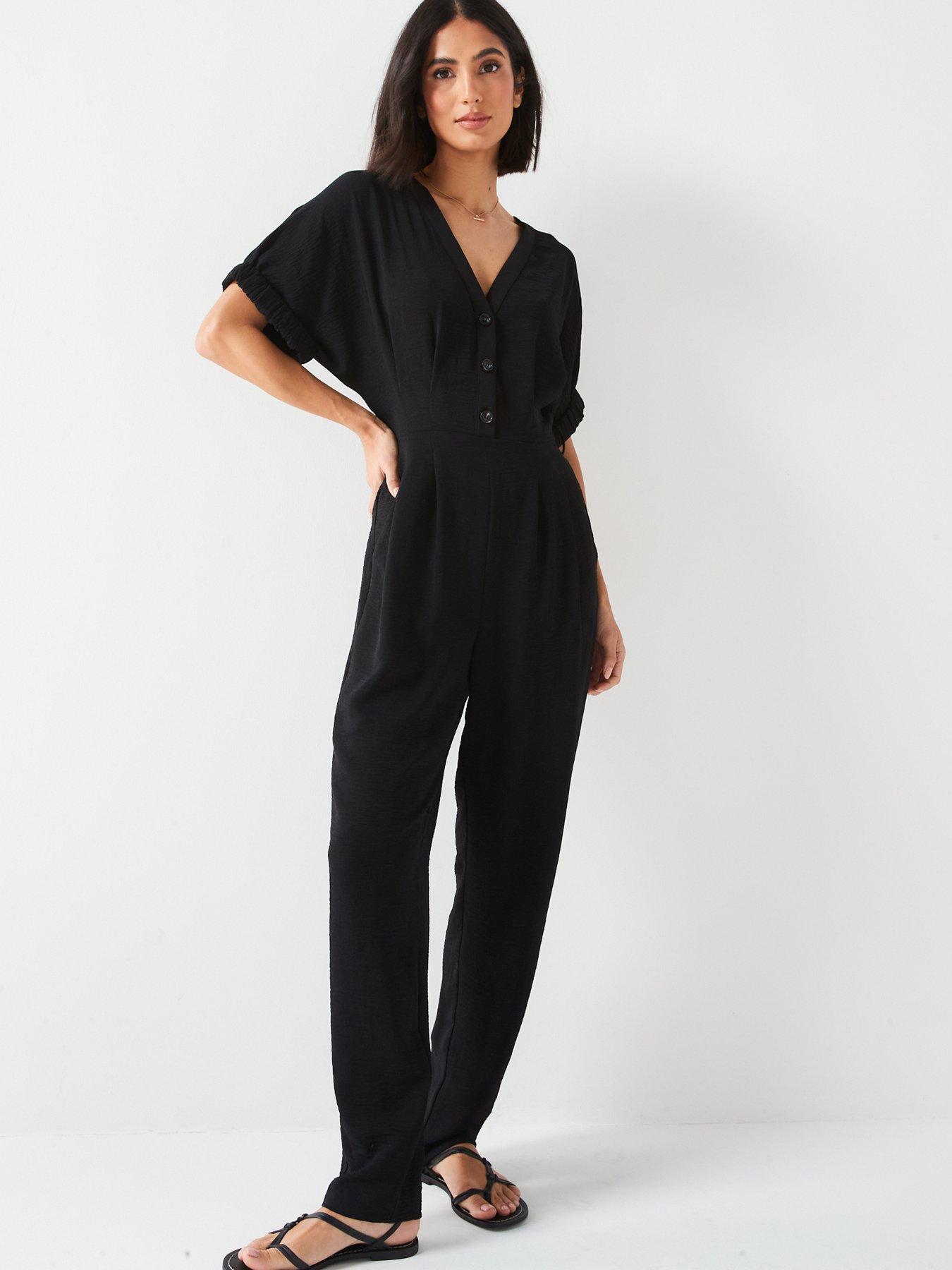 v-by-very-dolman-button-thru-jumpsuit-blackback