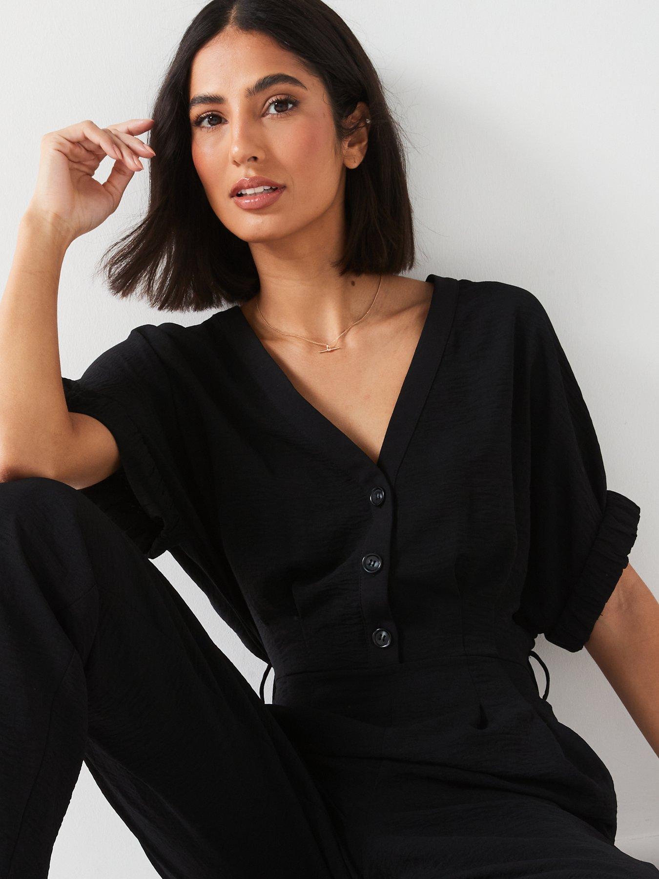 v-by-very-dolman-button-thru-jumpsuit-blackdetail