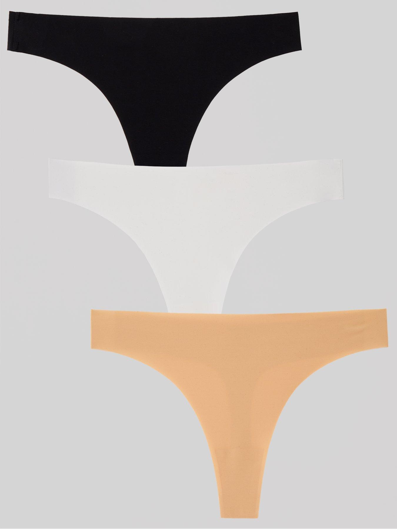 V by Very No VPL 3 Pack Thong - Multi