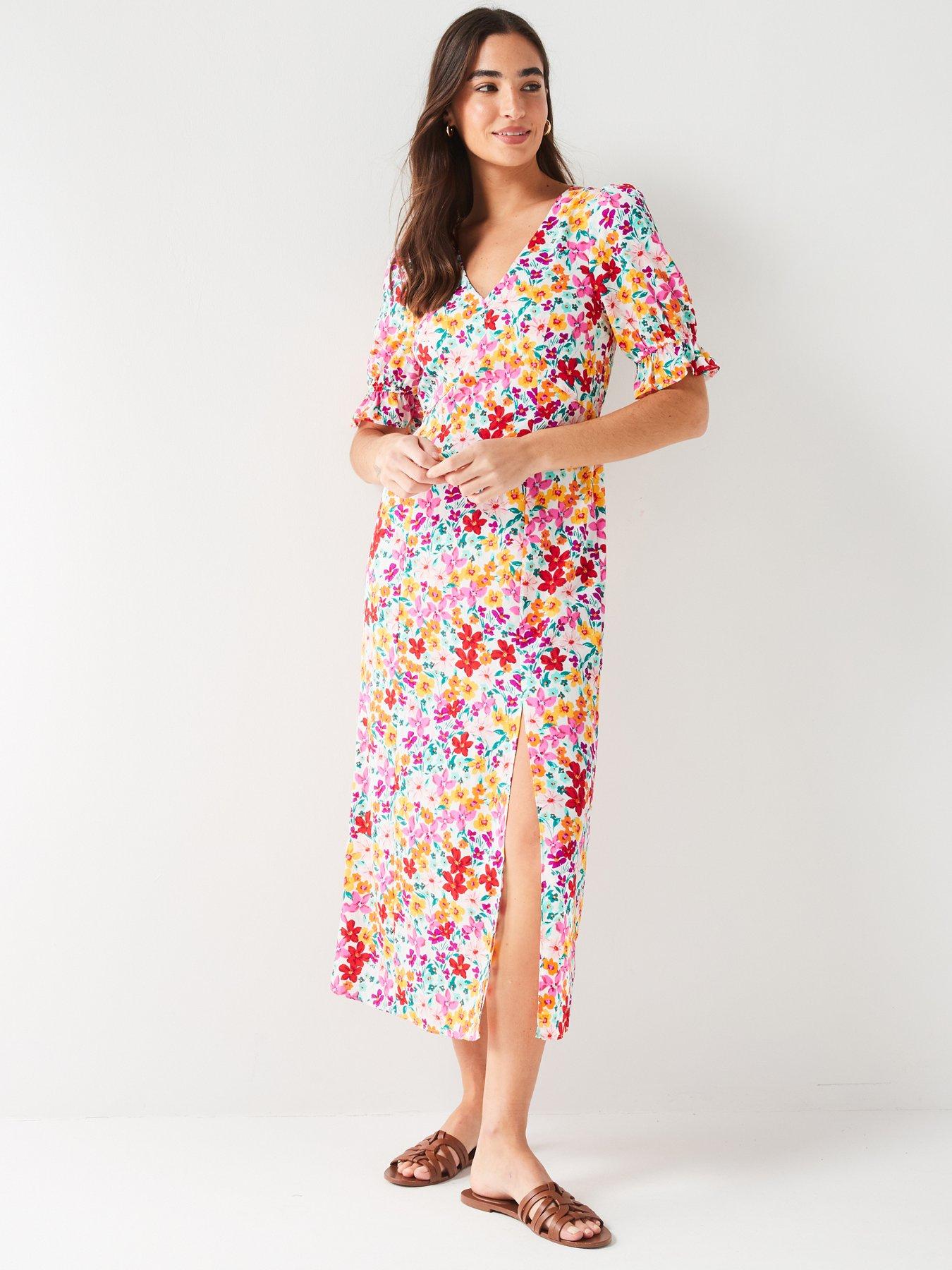 v-by-very-floral-print-midinbspdress-multi