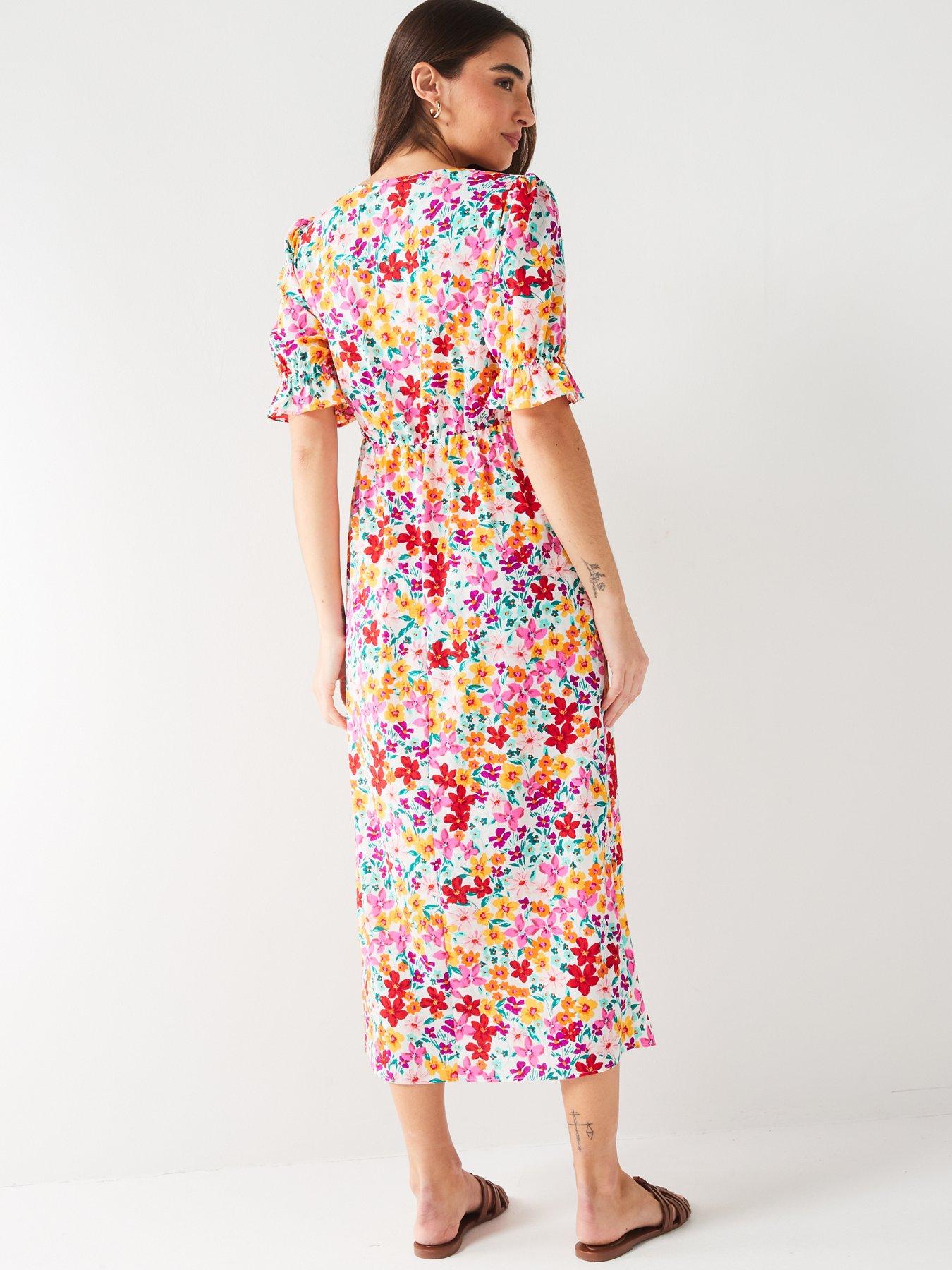 v-by-very-floral-print-midinbspdress-multistillFront