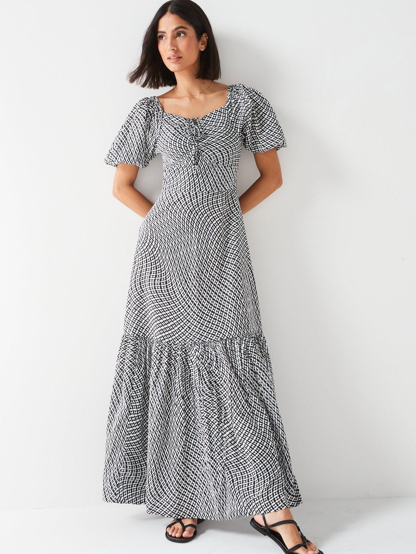 v-by-very-cotton-geo-puff-sleeve-tired-midaxi-dress