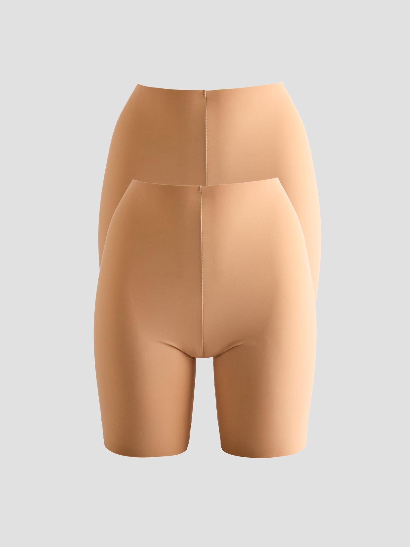 Image 1 of 7 of V by Very 2 Pack No VPL Anti&nbsp;Chafing Shorts - Nude