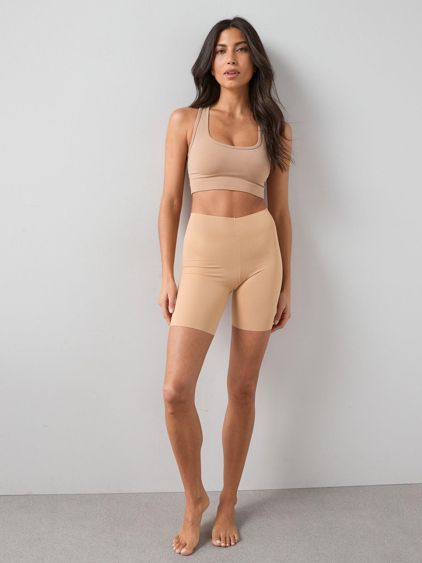 Image 4 of 7 of V by Very 2 Pack No VPL Anti&nbsp;Chafing Shorts - Nude