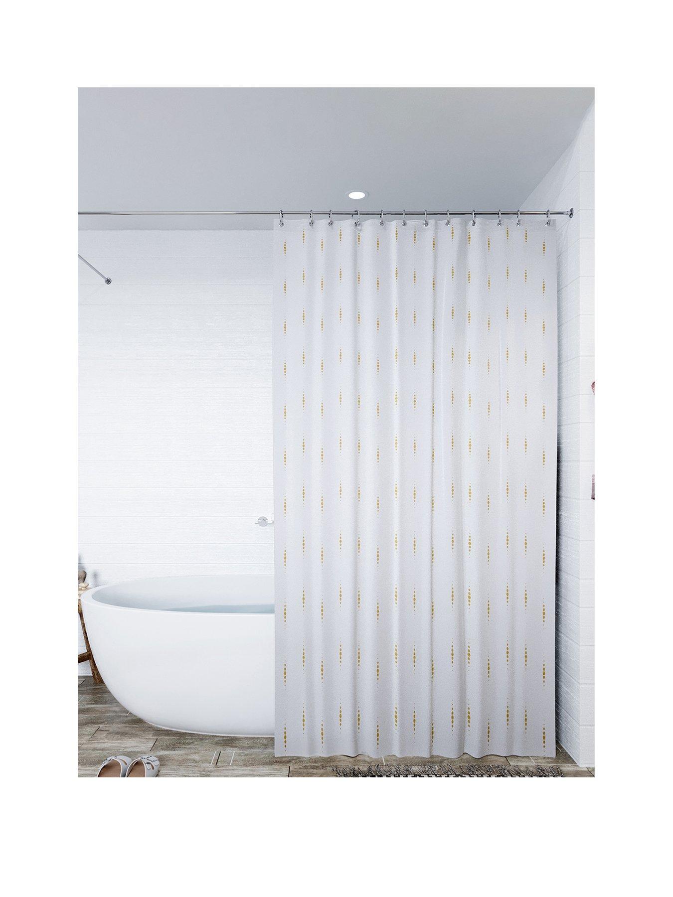 croydex-gold-dotty-shower-curtain