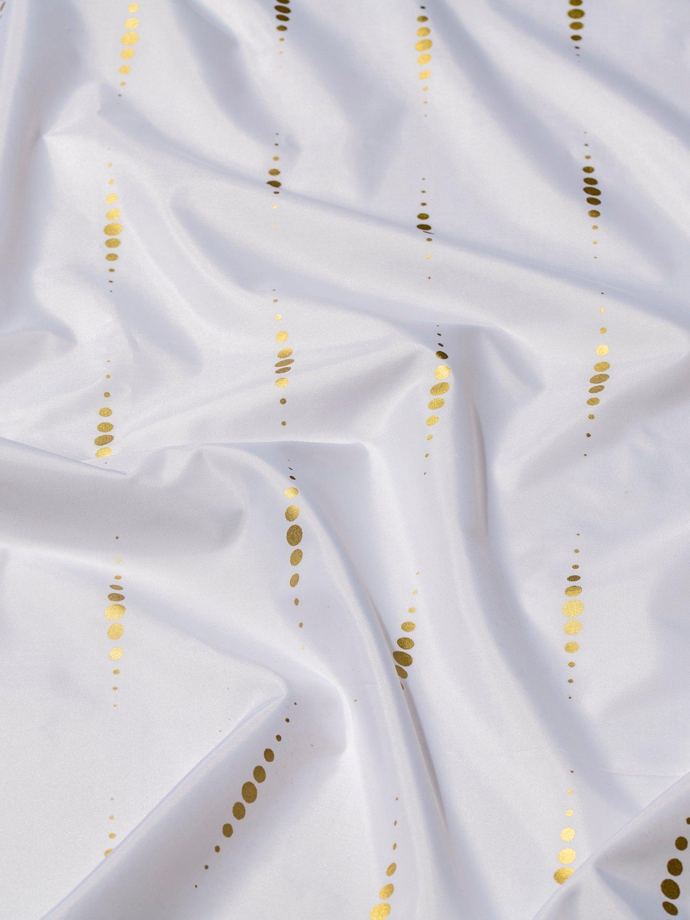 Image 5 of 5 of Croydex Gold Dotty Shower Curtain