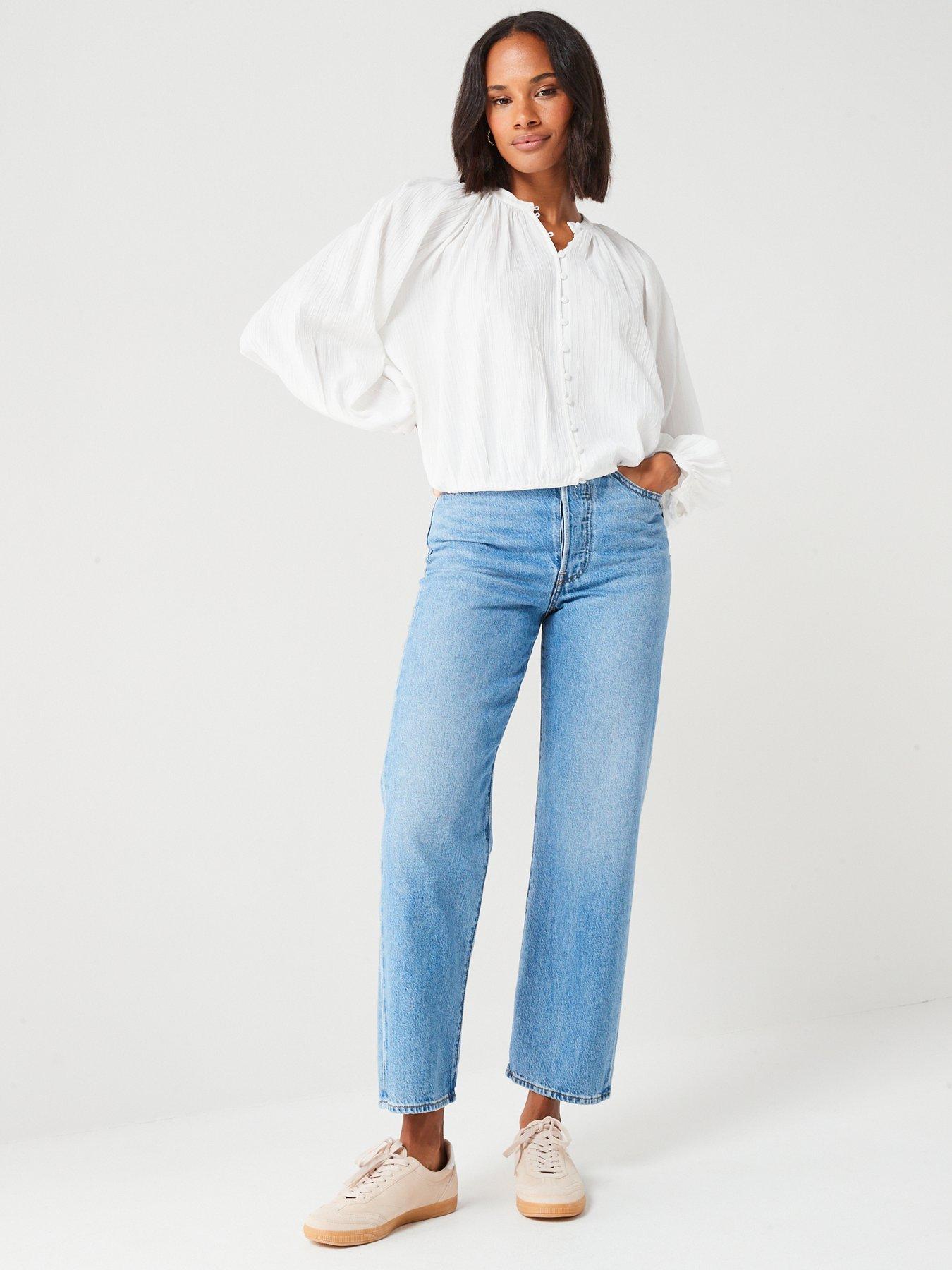 v-by-very-blouson-sleeve-blouse-whiteback