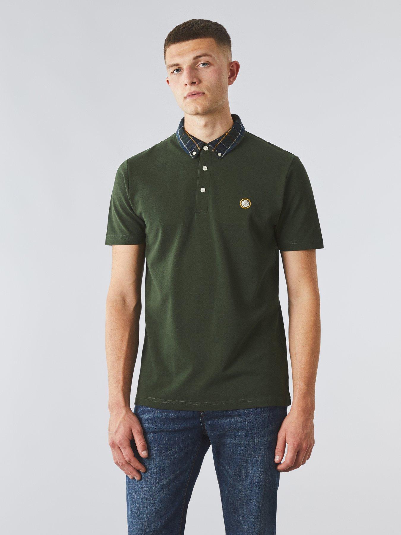 Check collar hotsell polo shirt