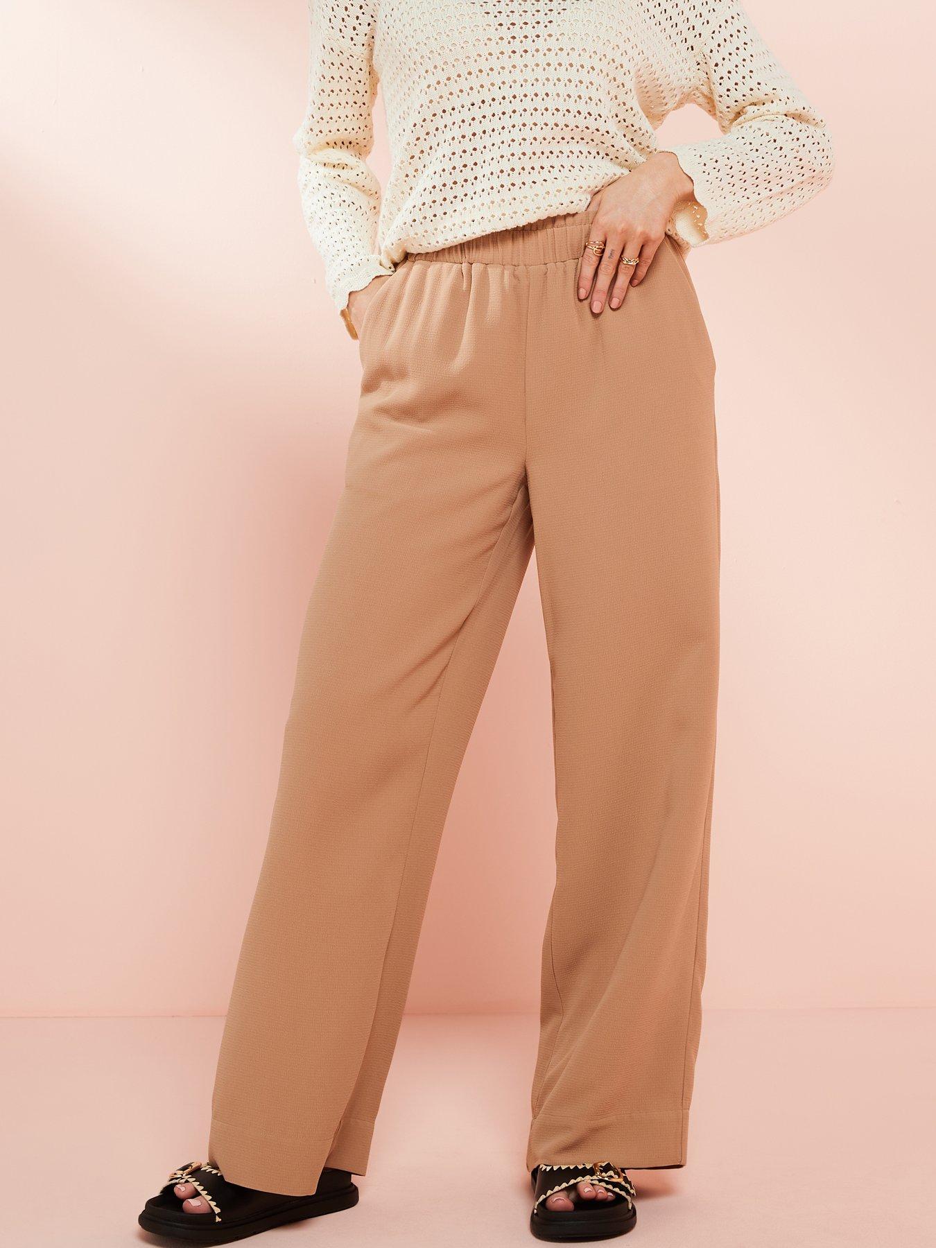 v-by-very-texture-viscose-trousers-stonestillFront