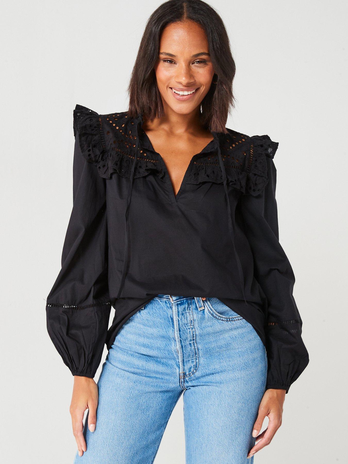 v-by-very-long-sleeve-v-neck-broderie-blouse-black