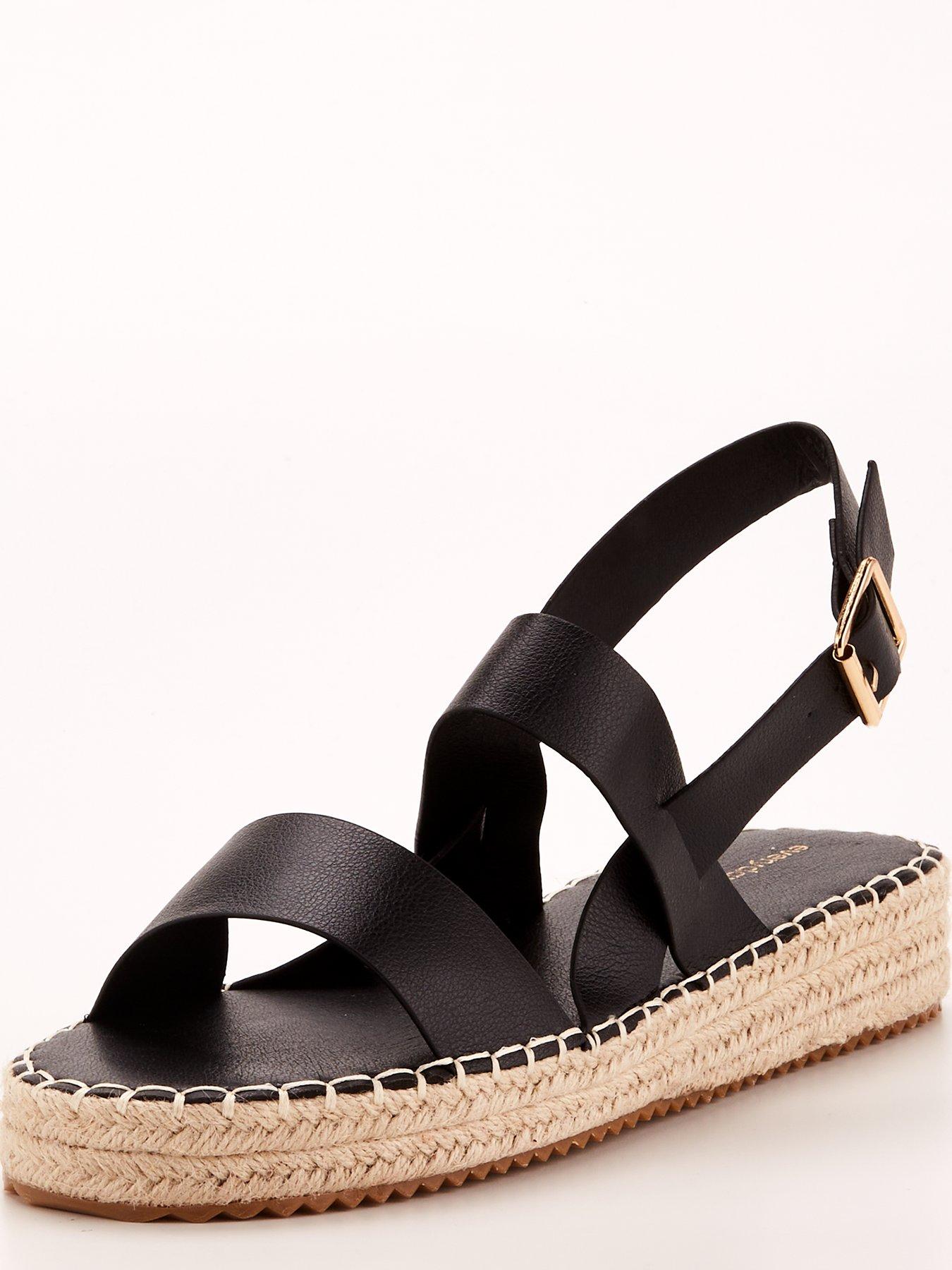 everyday-wide-fit-ankle-strap-wedge-sandal-blackstillFront