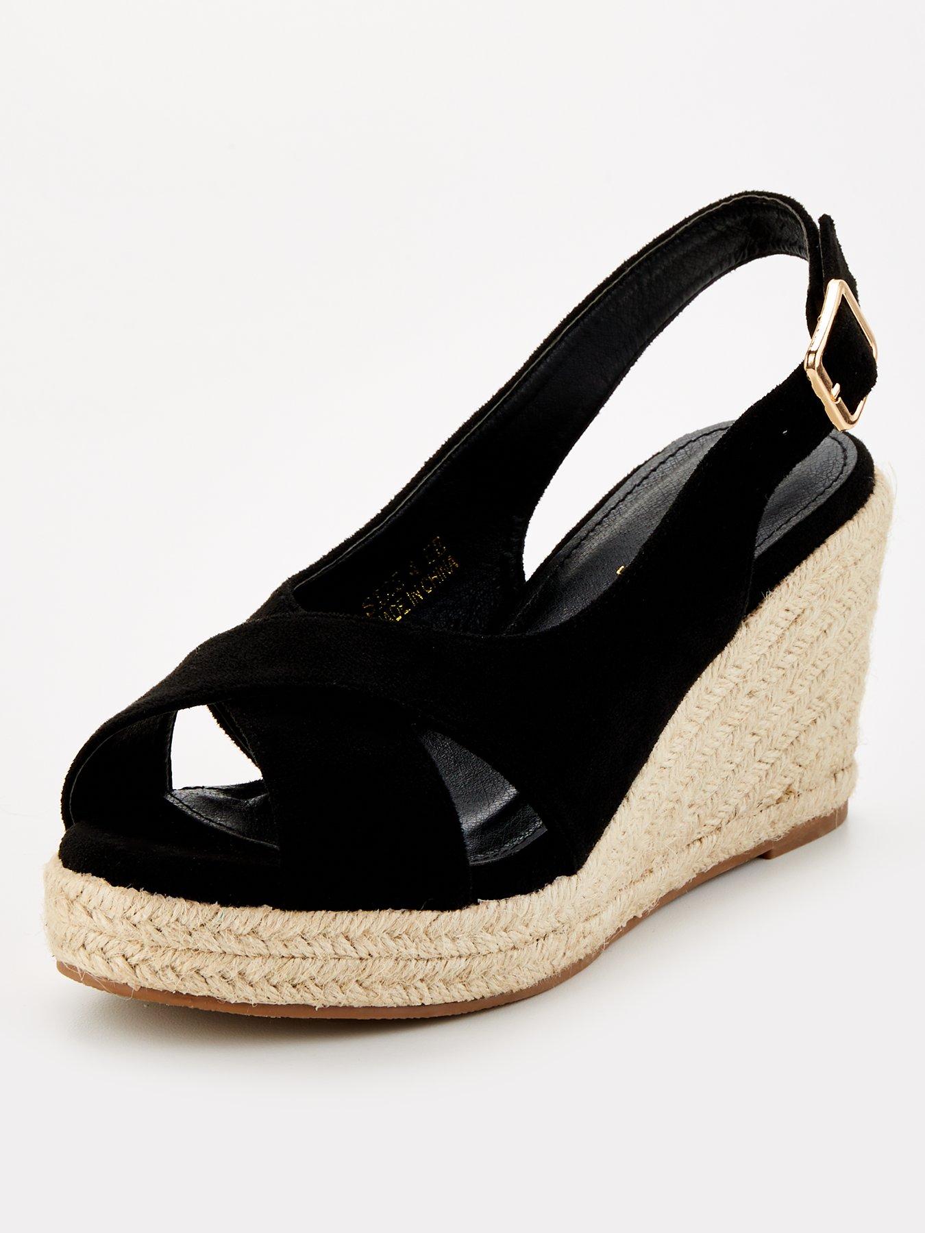 everyday-wide-fit-slingback-wedge-sandal-blackstillFront