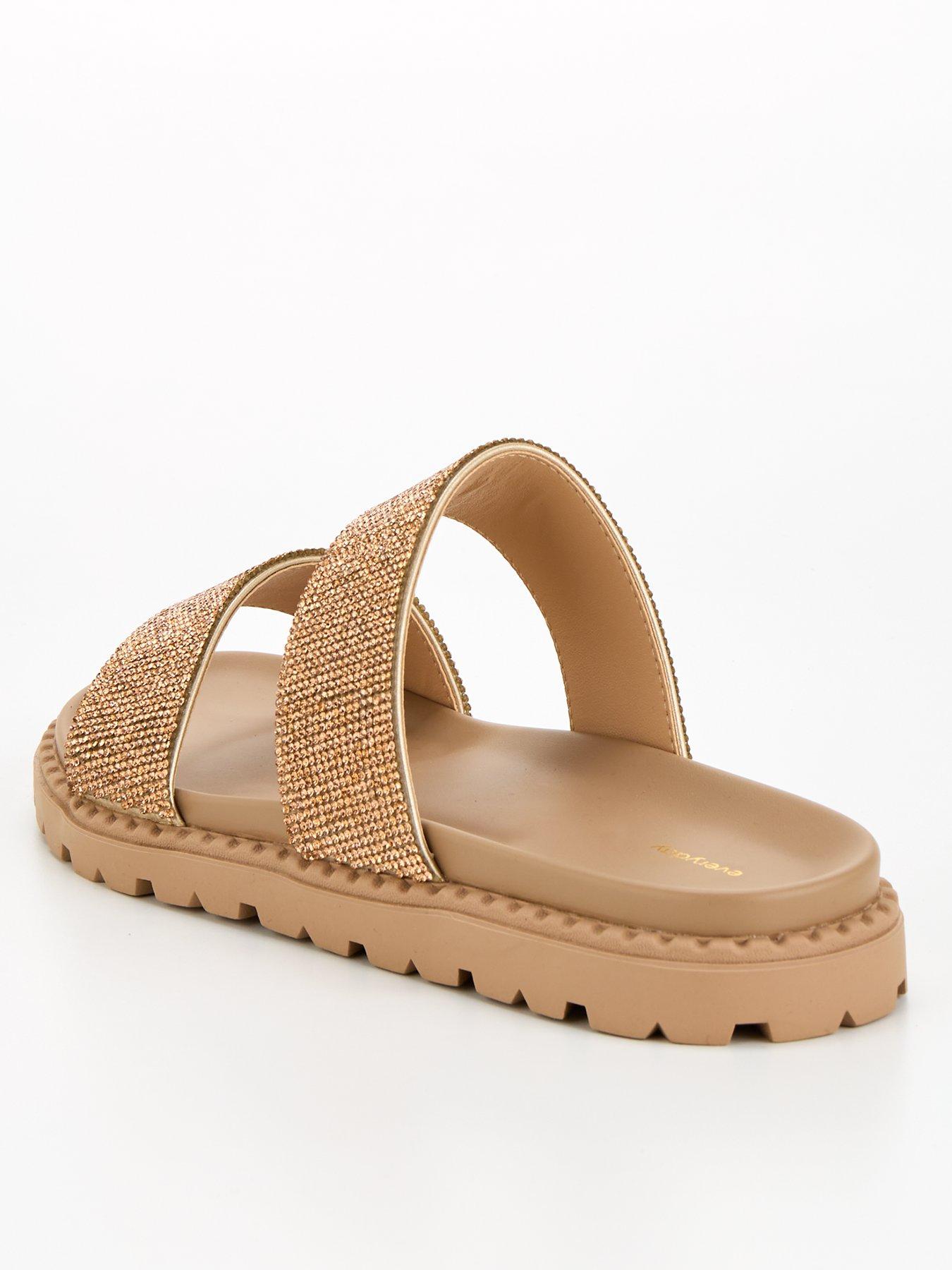 everyday-wide-fit-diamante-twin-strap-slider-sandal-goldback