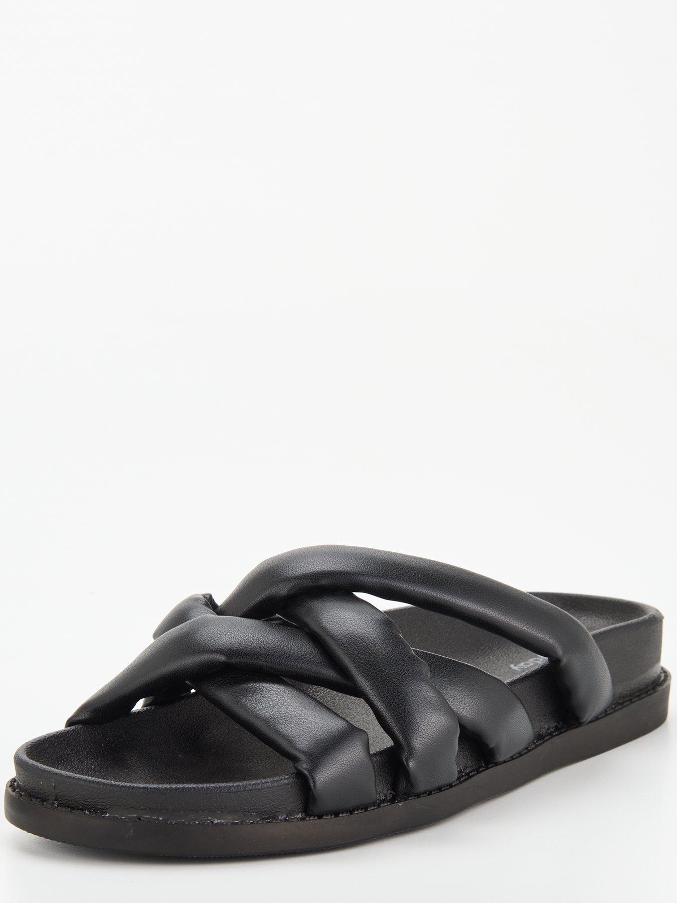 everyday-extra-wide-strappy-footbed-slider-sandal-blackstillFront