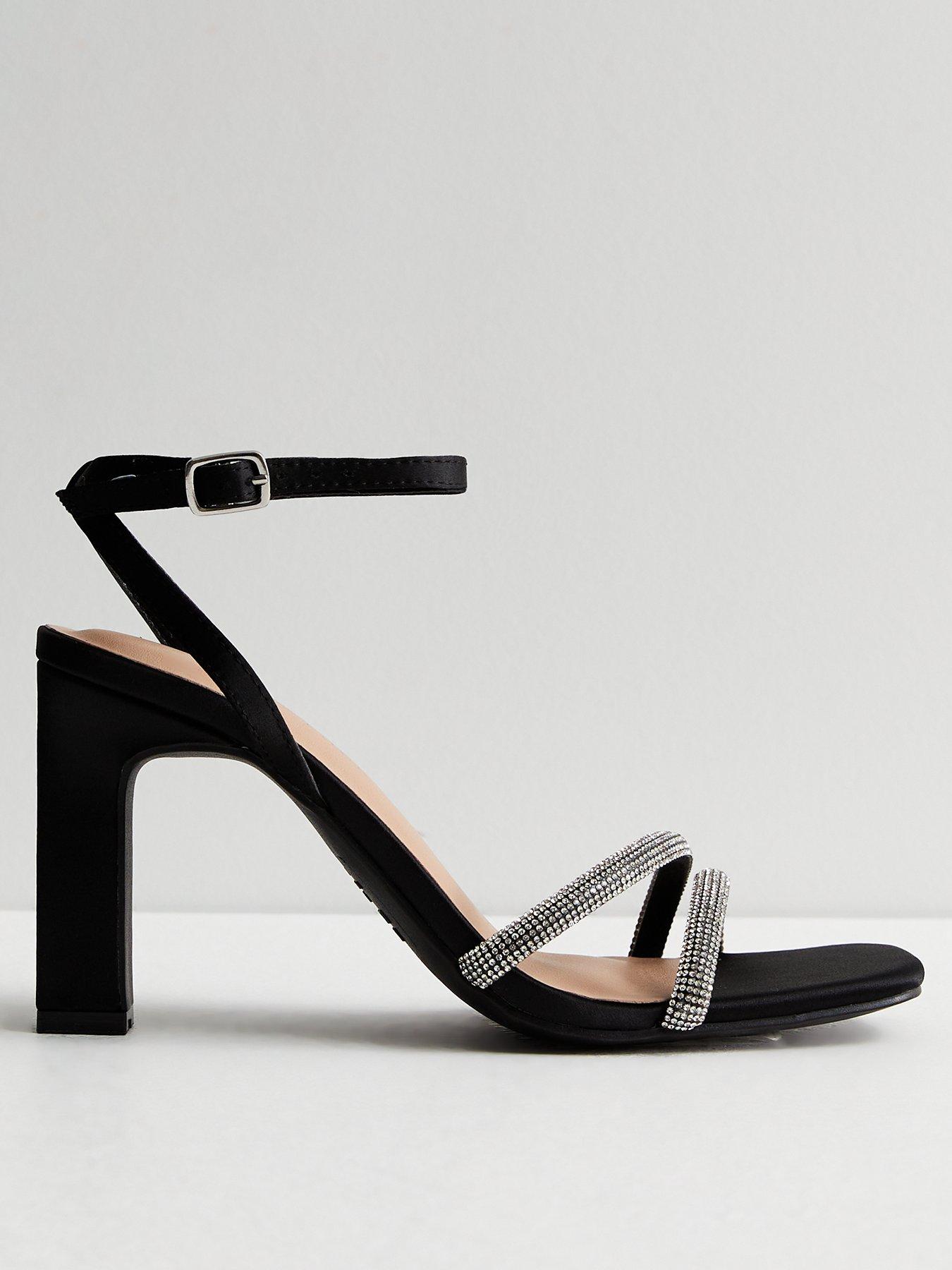 Buy Racecourse Women's Kitten Heel Heigh Bottom Patent Leather Sandal With  the Heel Height of 3 Inch 5005 Black Online at Best Prices in India -  JioMart.