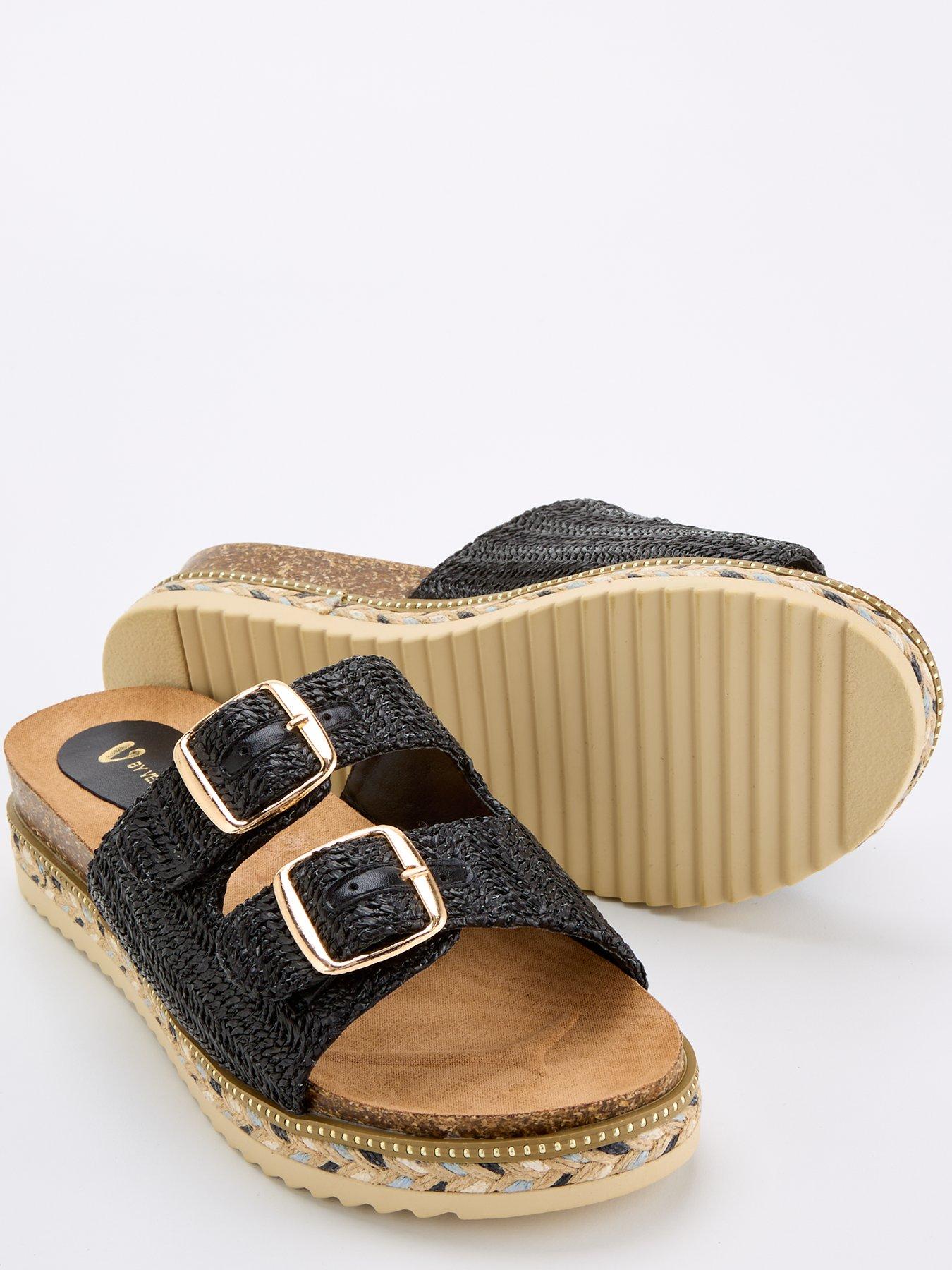 v-by-very-wide-fit-buckle-footbednbspsandal-with-trim-blackdetail